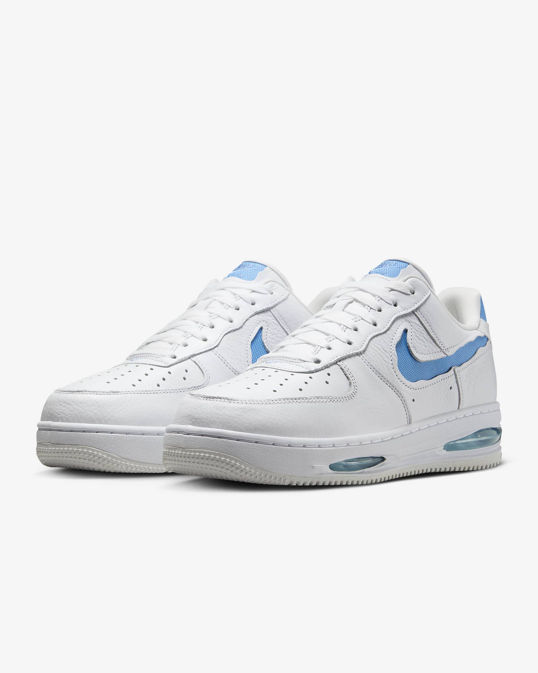 Nike Air Force 1 低筒 EVO 男鞋 - 白色/Summit White/University Blue