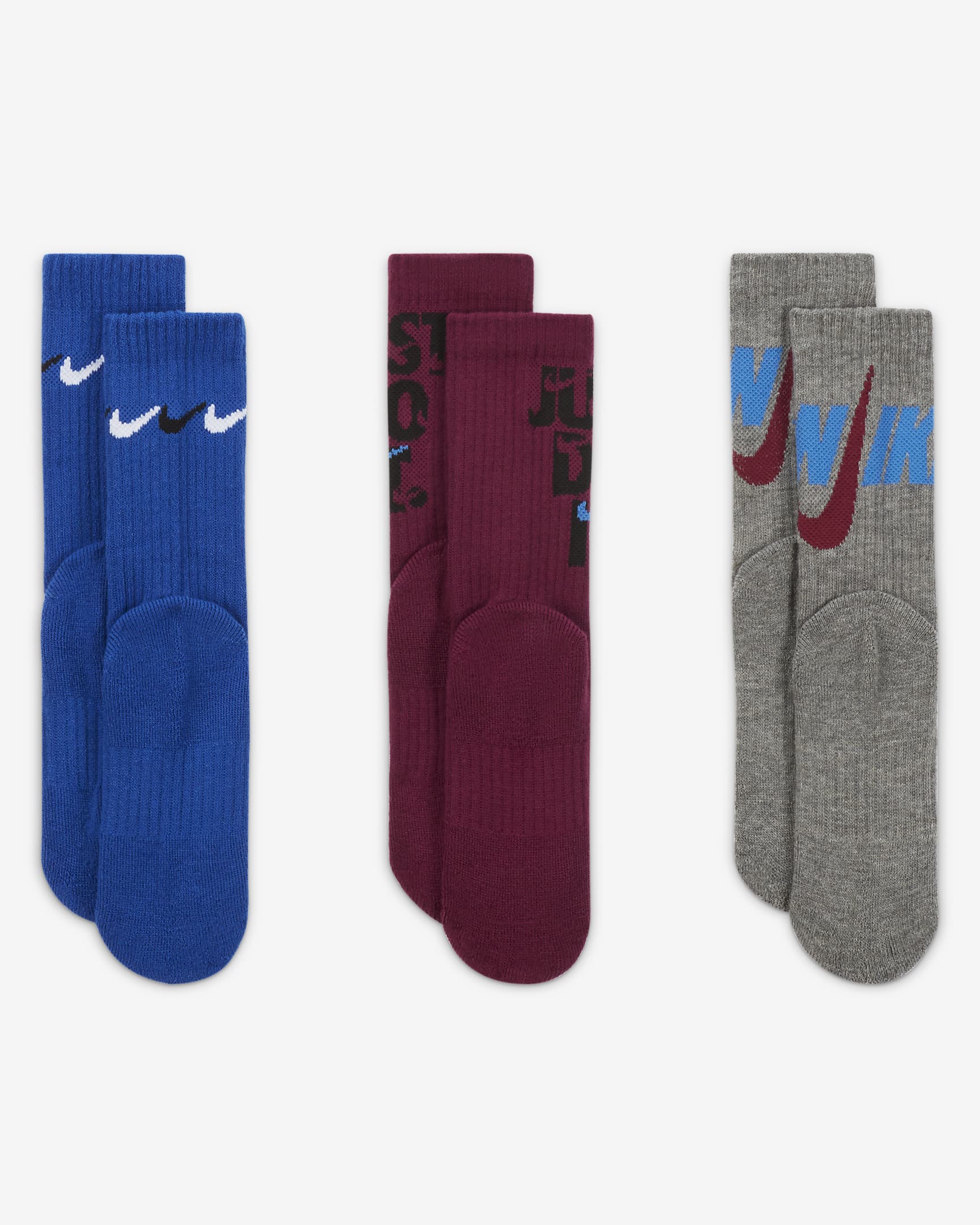 Nike Graphic Dri-FIT Crew Socks (3 Pairs) Little Kids' Socks. Nike.com