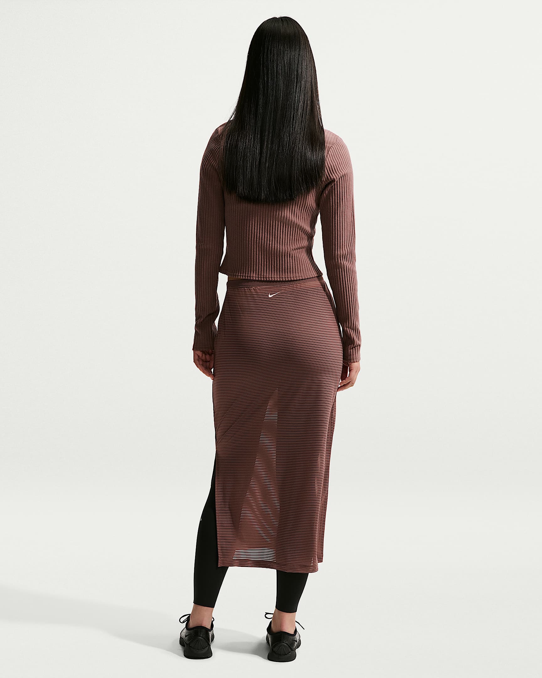 Nike Sportswear Women's Slim Sheer Midi Skirt - Tattoo/Sail