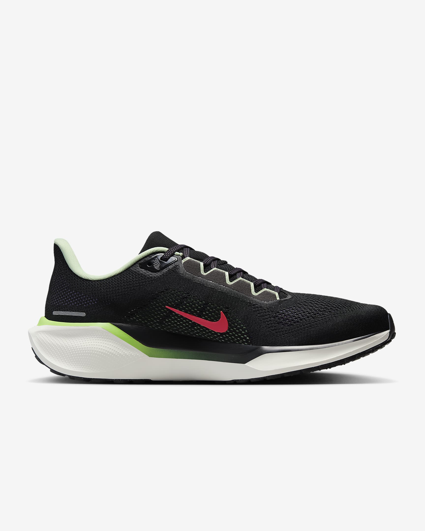 Tenis de correr en pavimento para hombre Nike Pegasus 41 - Negro/Verde grito/Orquídea nuevo/Carmesí brillante