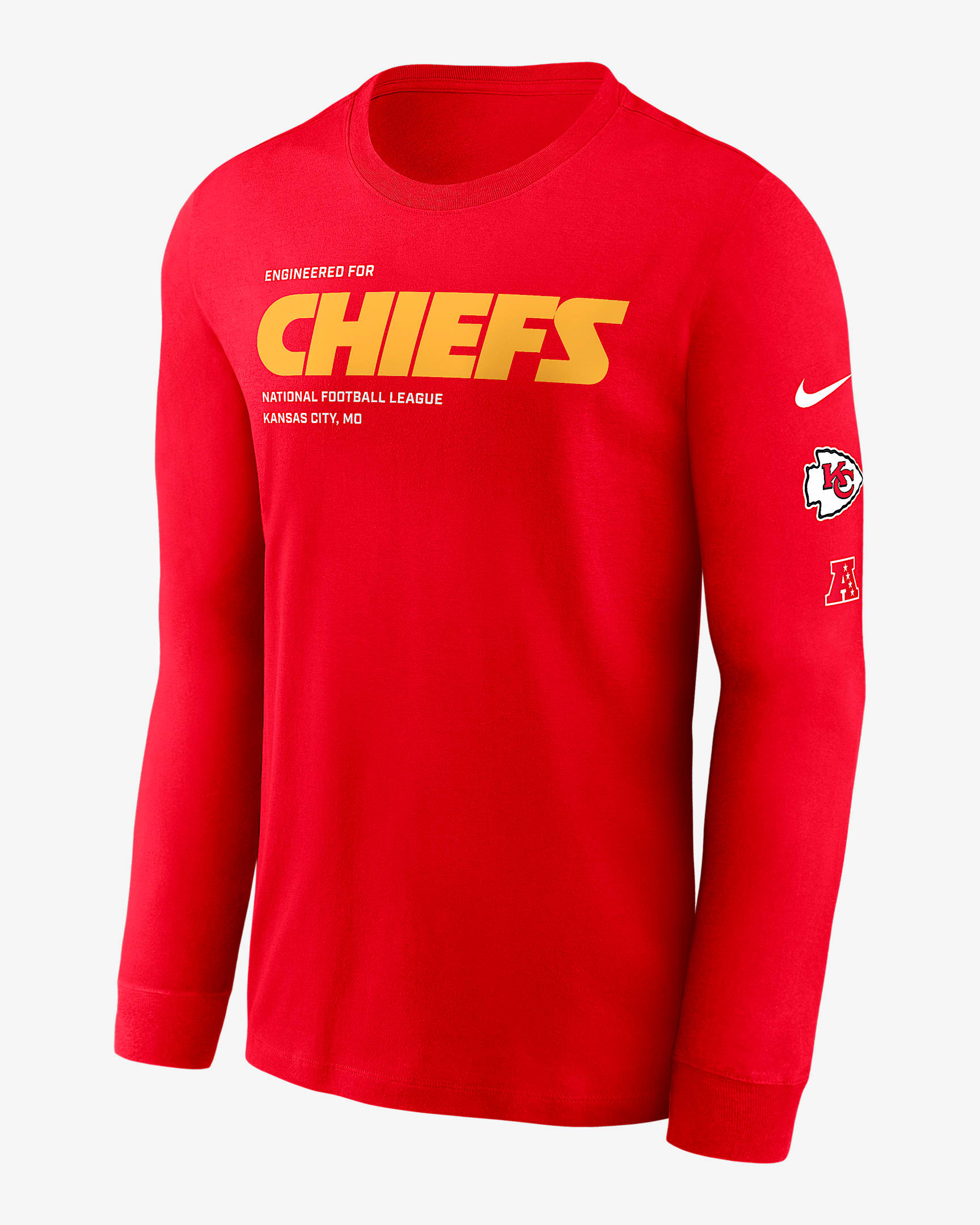 Kansas City Chiefs Play To Win Essential Men's Nike NFL Long-Sleeve T-Shirt - Red
