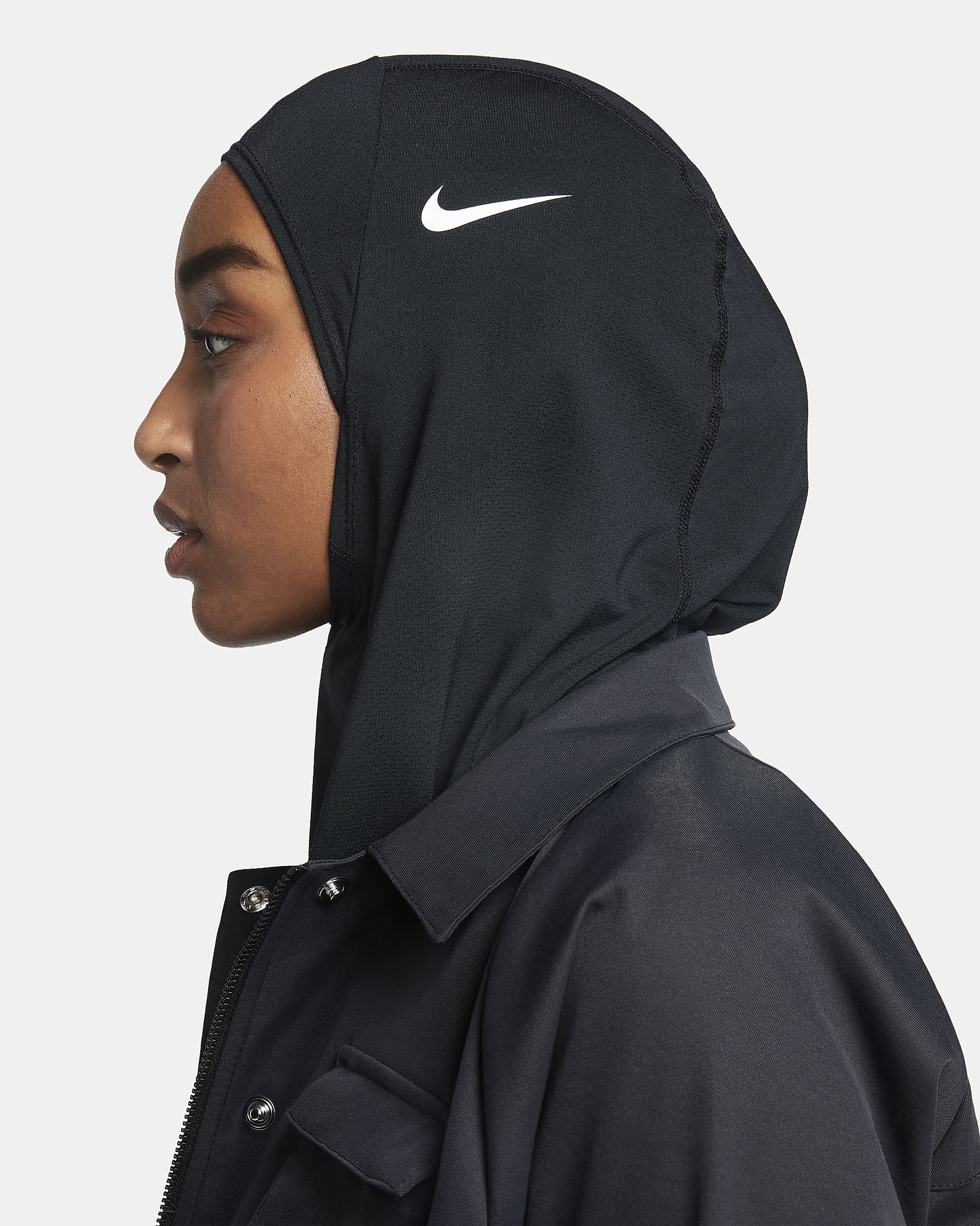 Nike Pro Hijab 2.0 - Zwart/Wit