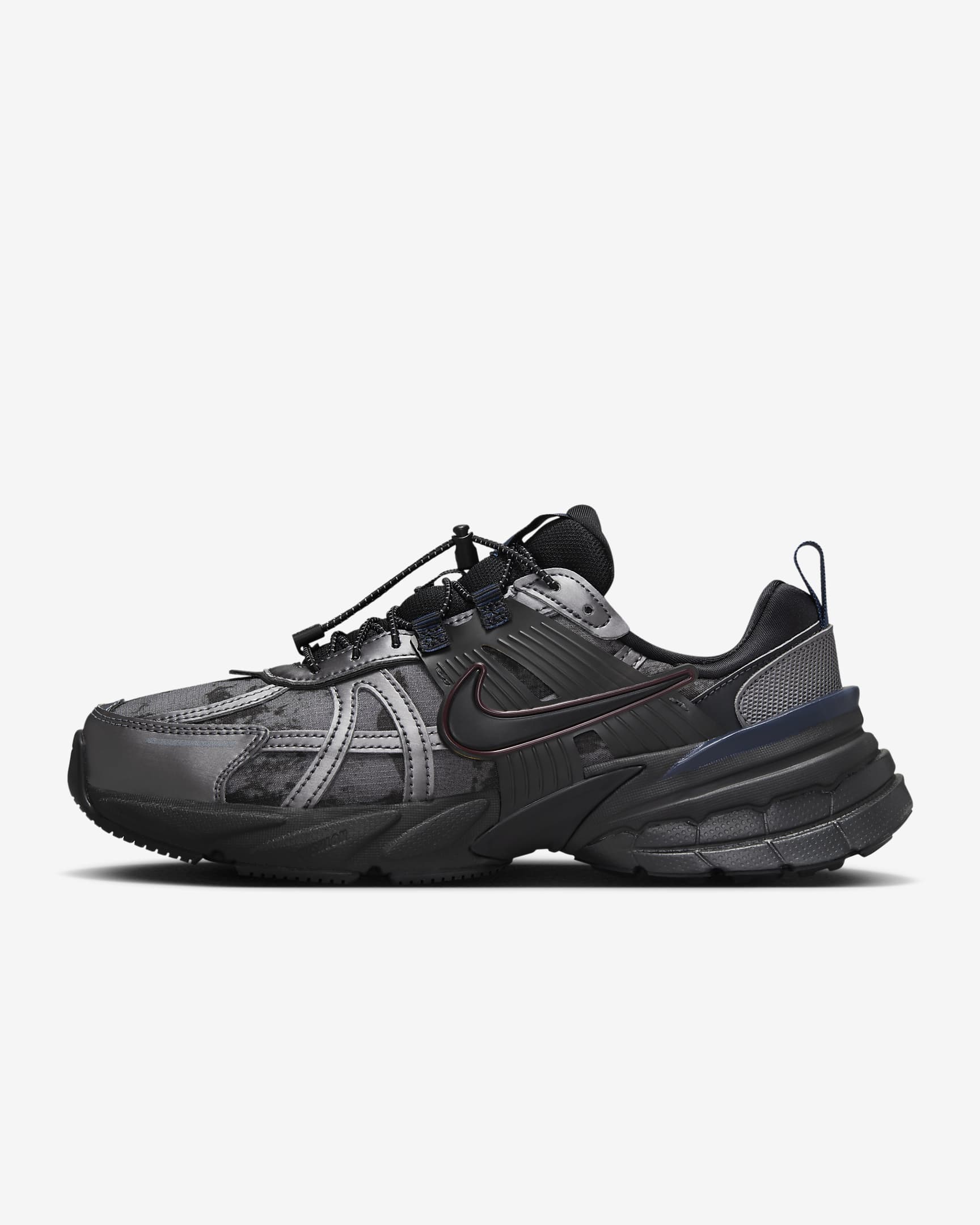 Sapatilhas Nike V2K Run - Cinzento-escuro metalizado/Cinzento Smoke escuro/Borgonha Crush/Preto