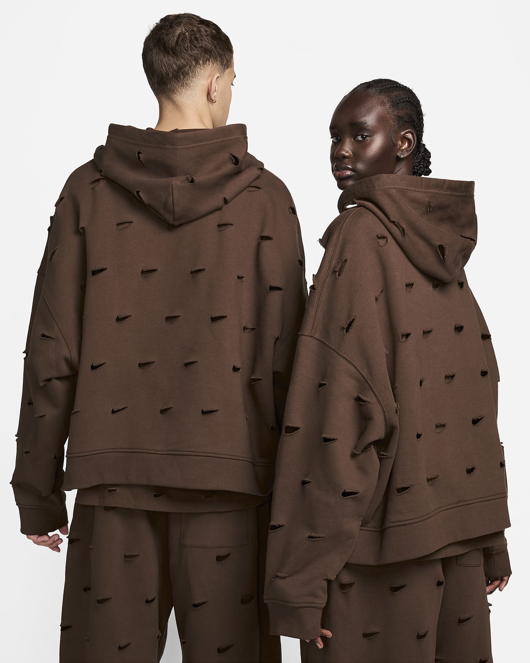 Nike x Jacquemus Sudadera con capucha Swoosh - Cacao Wow