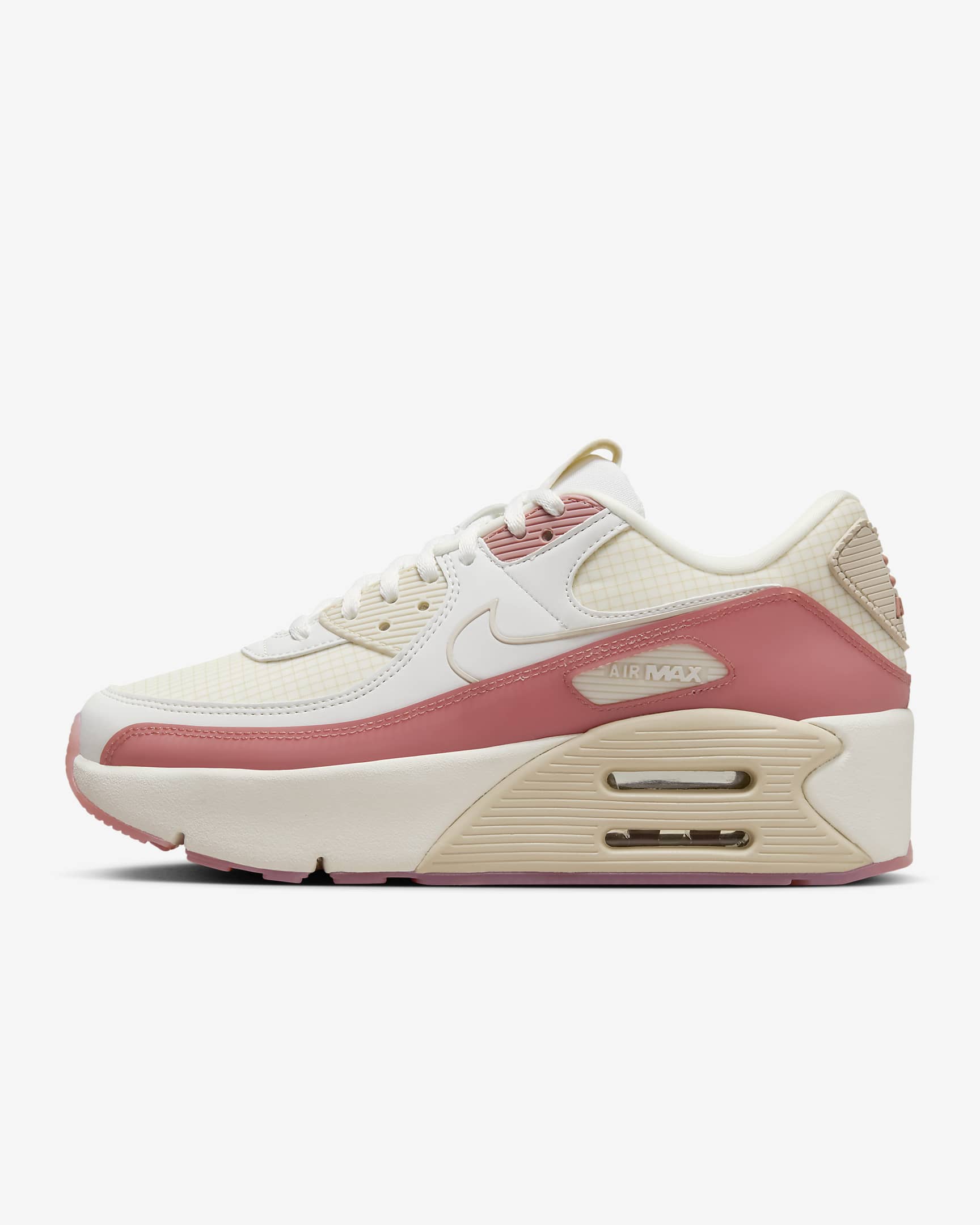 Nike Air Max 90 LV8 女鞋 - Sail/Summit White/Light Orewood Brown/Reb Stardust