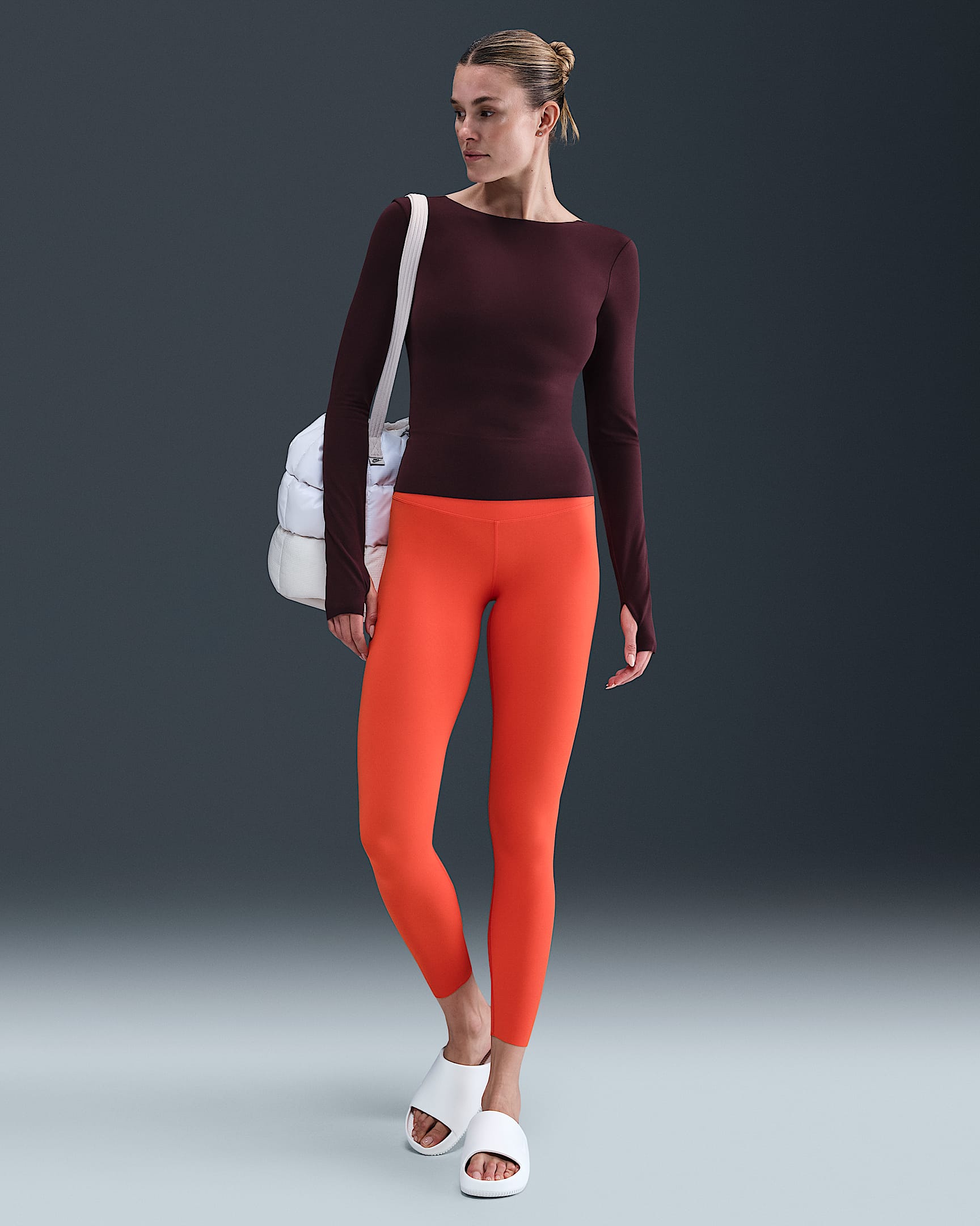 Nike Zenvy Women's Gentle-Support High-Waisted 7/8 Leggings - Picante Red/Black