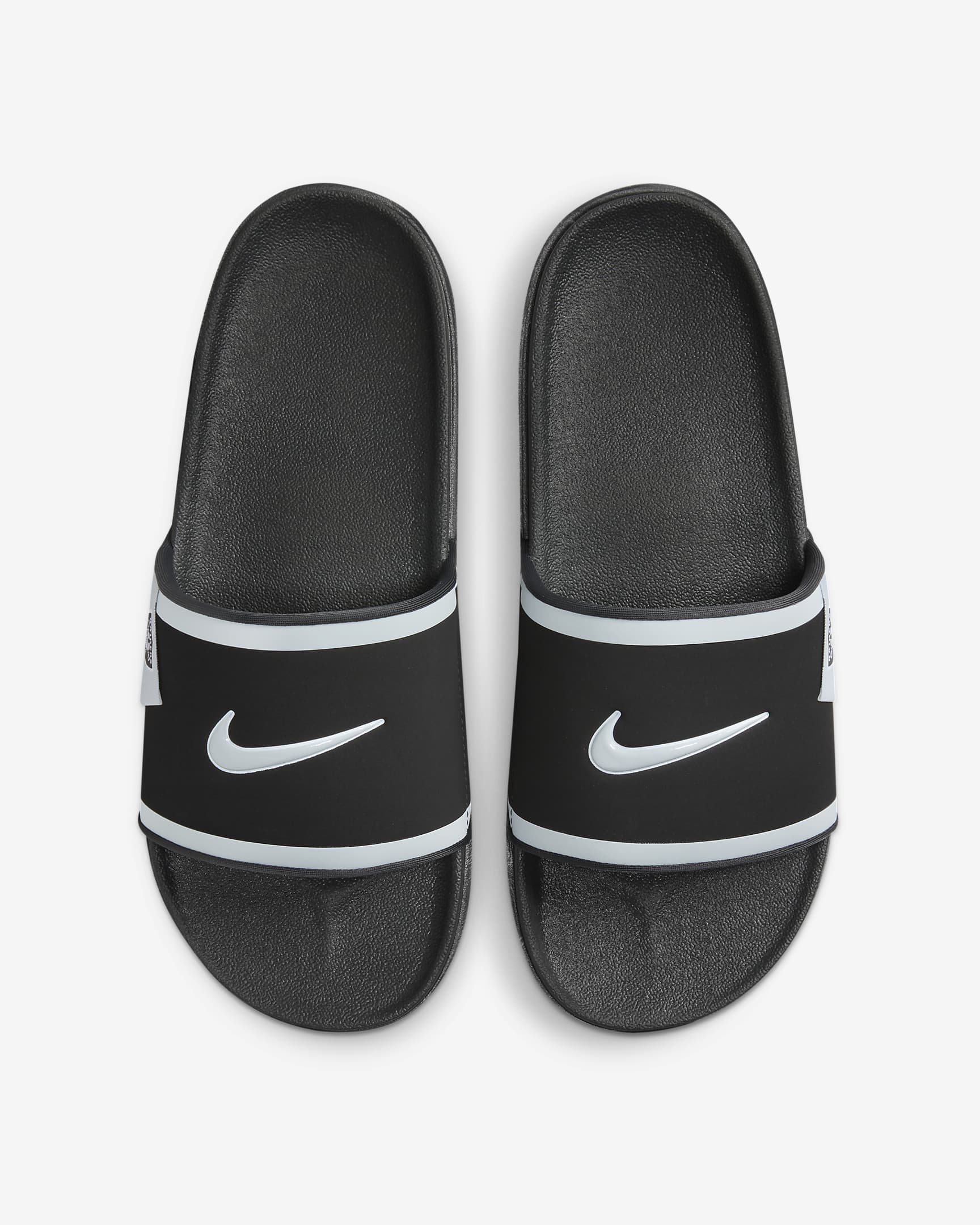 Chanclas Offcourt Nike Offcourt (Las Vegas Raiders) - Negro/Gris humo oscuro/Plata campo