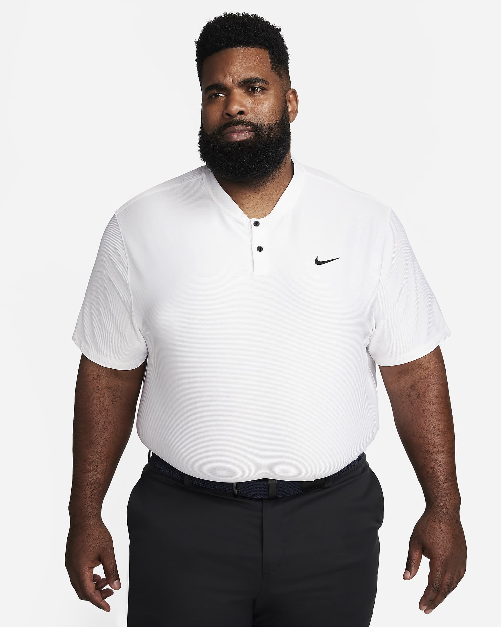 Nike Tour Dri-FIT Golf-Poloshirt für Herren - Weiß/Schwarz