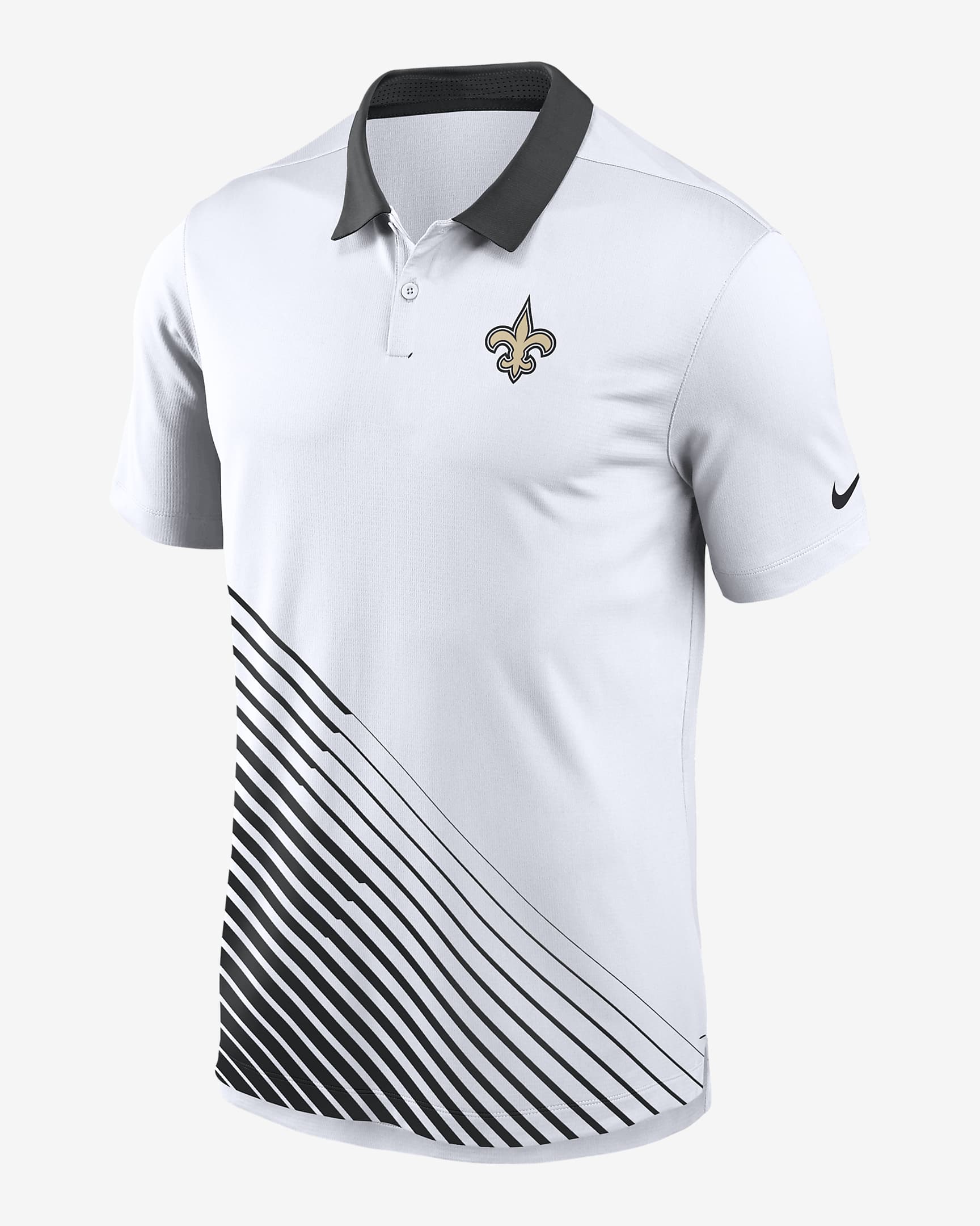 Nike Dri-FIT Yard Line (NFL New Orleans Saints) Men's Polo - White/Black