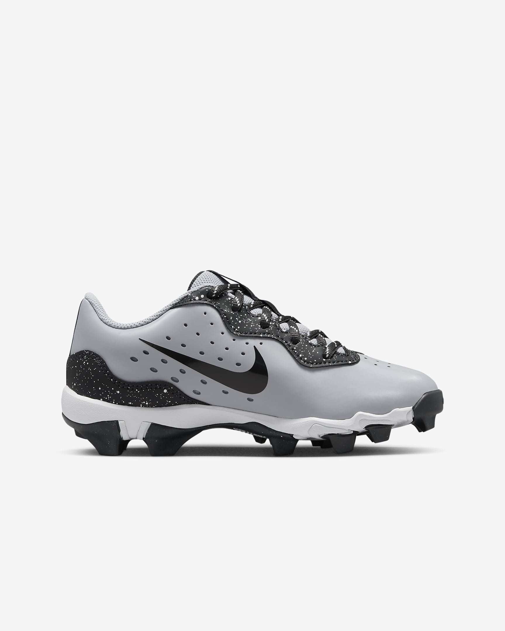 Tacos de béisbol para niños talla pequeña/grande Nike Alpha Huarache 4 Keystone - Gris lobo/Blanco/Gris humo oscuro