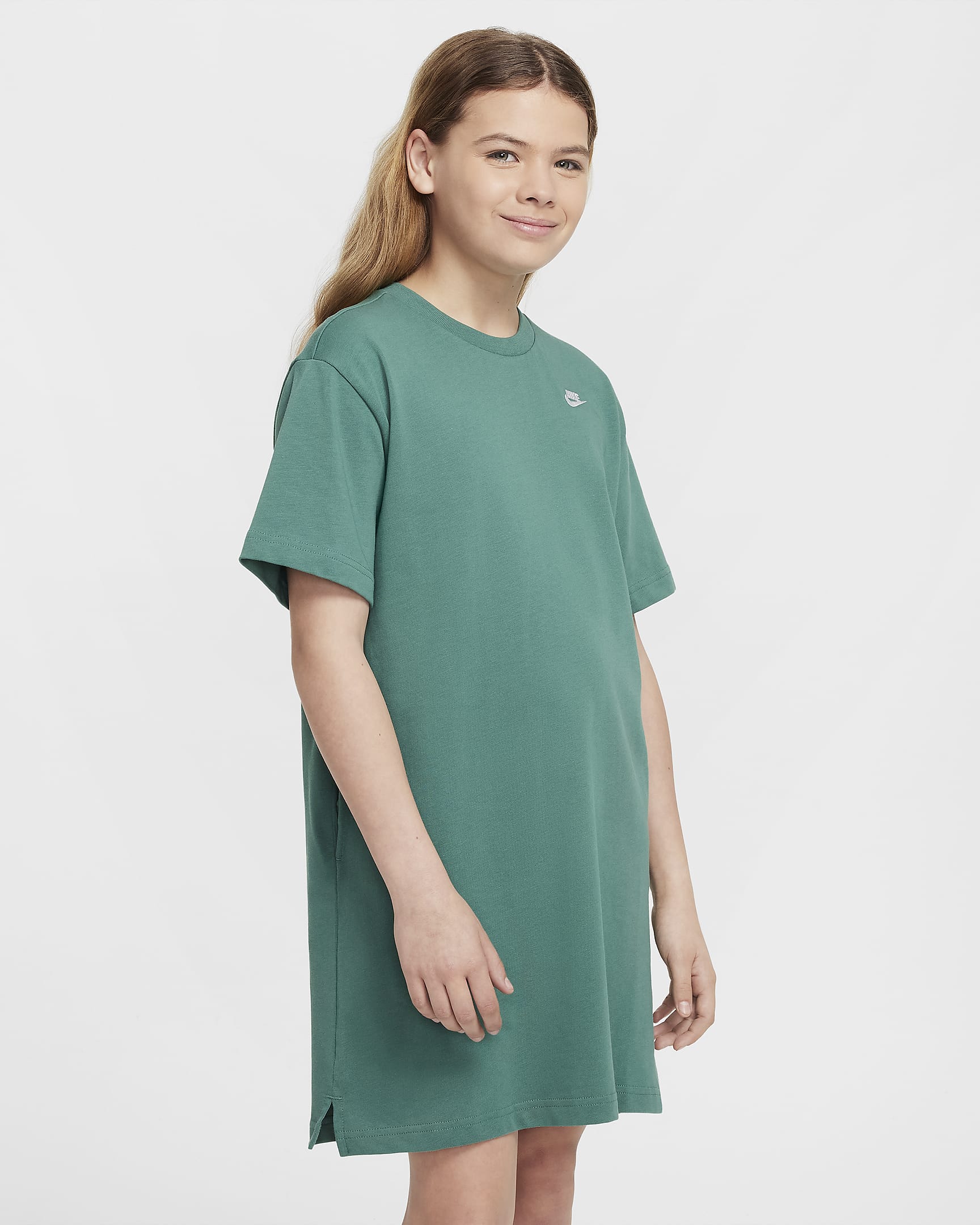 Nike Sportswear Older Kids' (Girls') T-Shirt Dress - Bicoastal/White