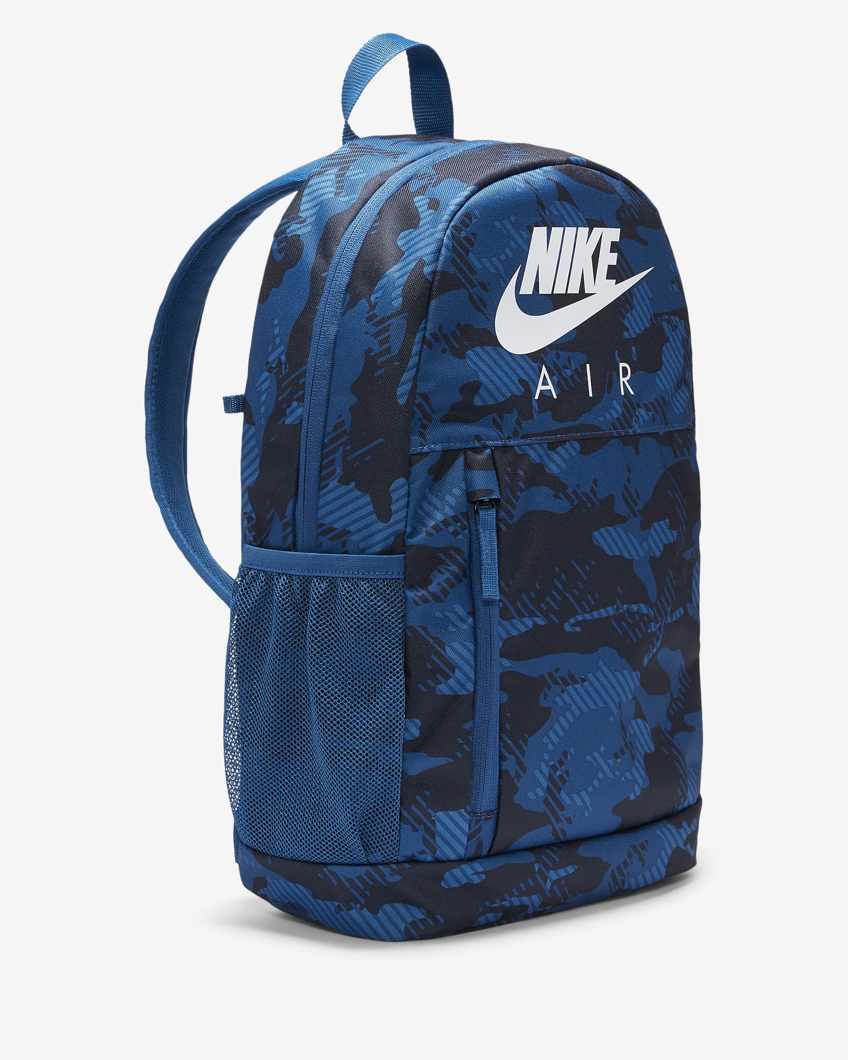 Nike Elemental Kids' Printed Backpack (20L) - Court Blue/Court Blue/White