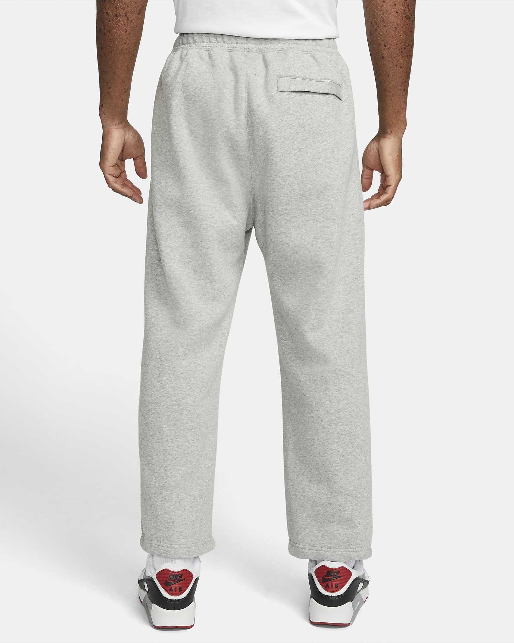 Nike Club Fleece Men's Cropped Pants - Dark Grey Heather/White