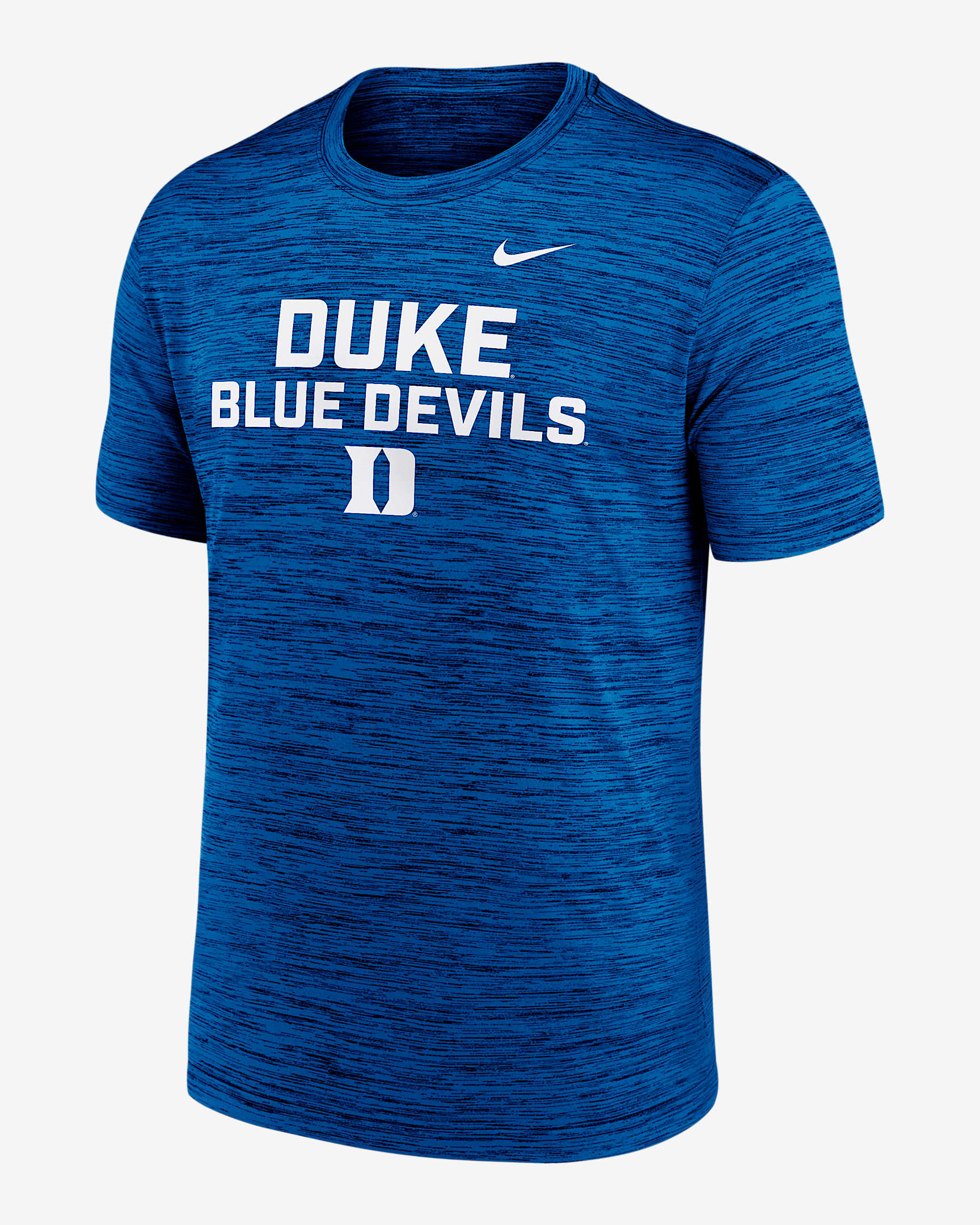 Playera universitaria Nike Dri-FIT para hombre Duke Campus Center Stack Velocity - Royal