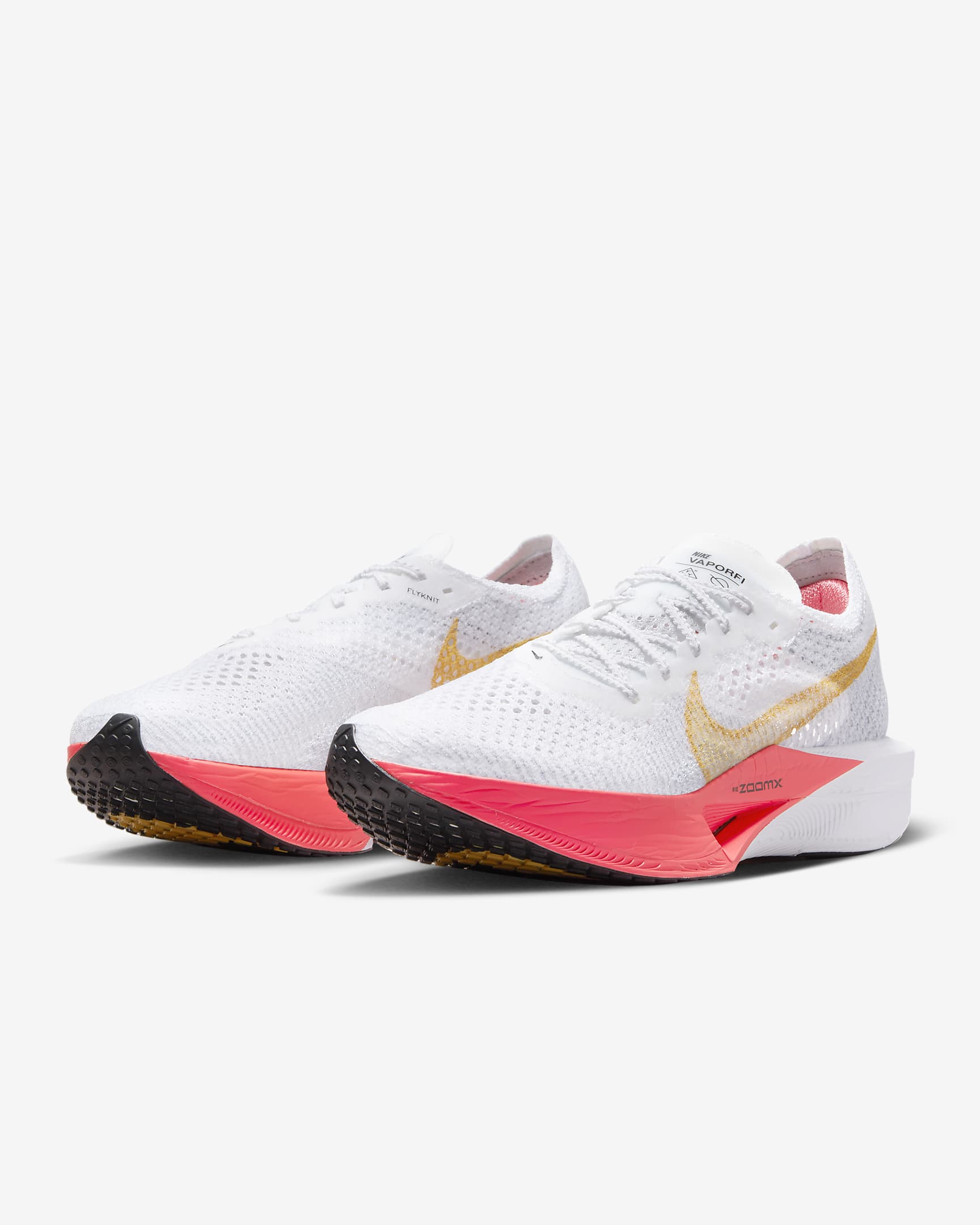 Nike Vaporfly 3 Women's Road Racing Shoes - White/Sea Coral/Pure Platinum/Topaz Gold