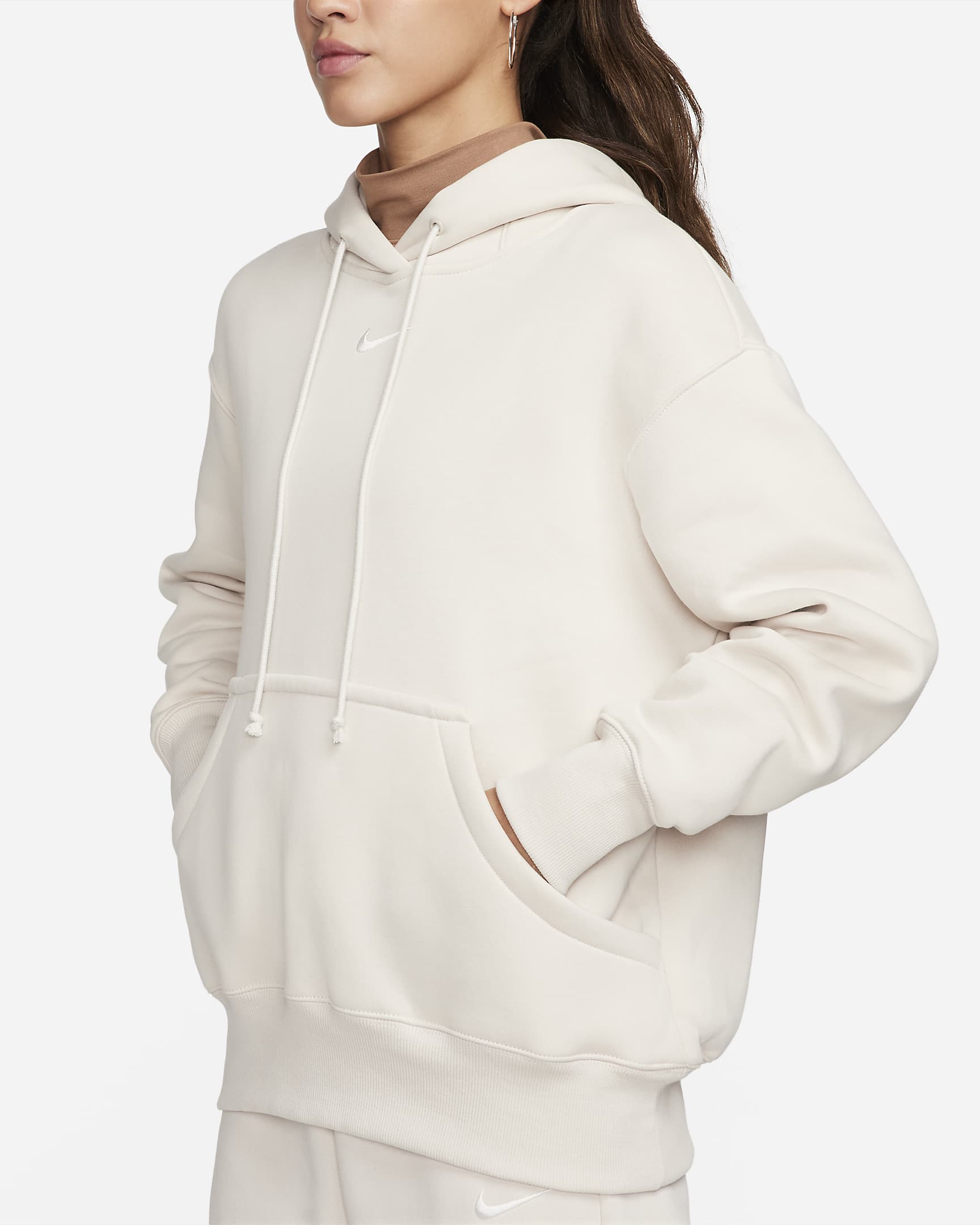 Nike Sportswear Phoenix Fleece Women's Oversized Pullover Hoodie - Light Orewood Brown/Sail