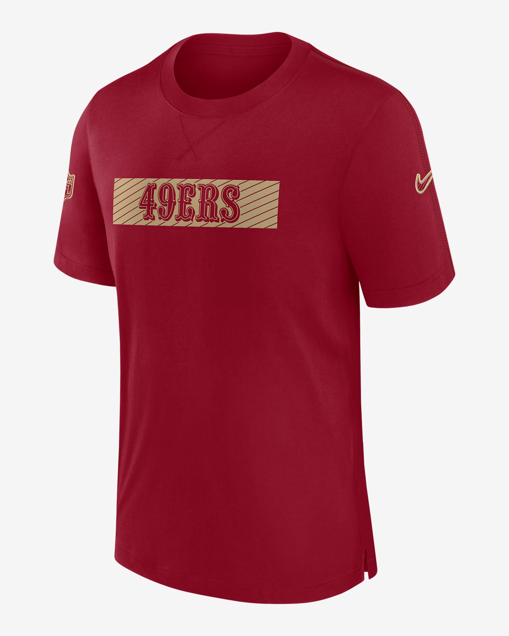 Playera Nike Dri-FIT de la NFL para hombre San Francisco 49ers Sideline Player - Rojo gimnasio