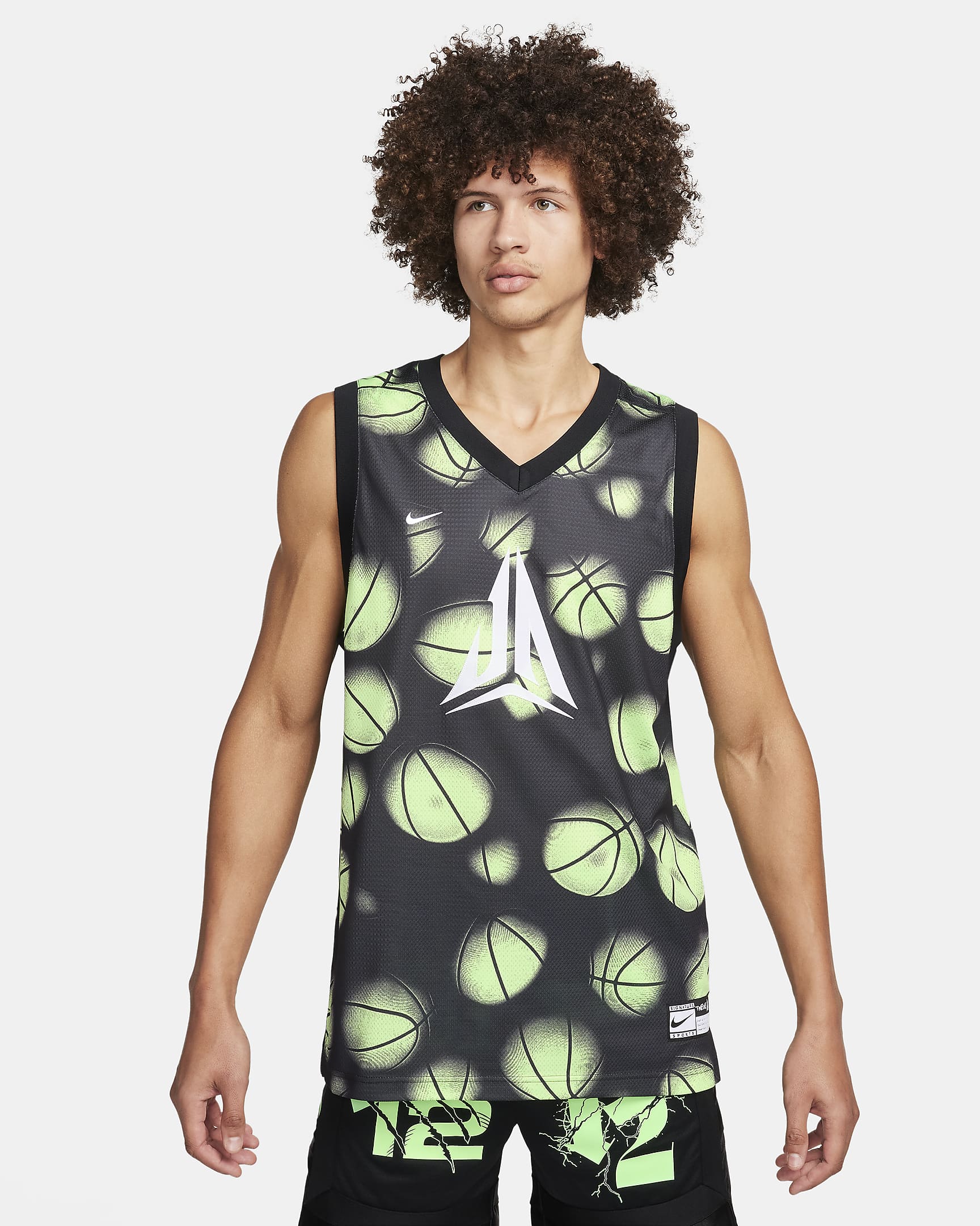 Jersey de básquetbol Dri-FIT DNA para hombre Ja - Avalancha lima/Blanco