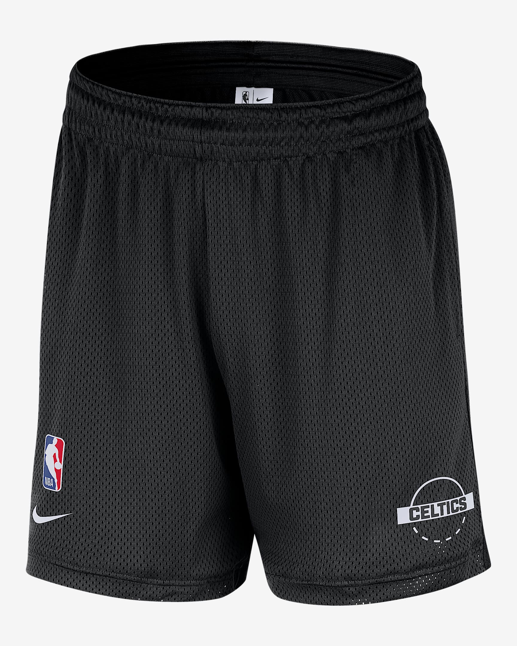 Shorts Nike de malla de la NBA para hombre Boston Celtics - Negro/Blanco