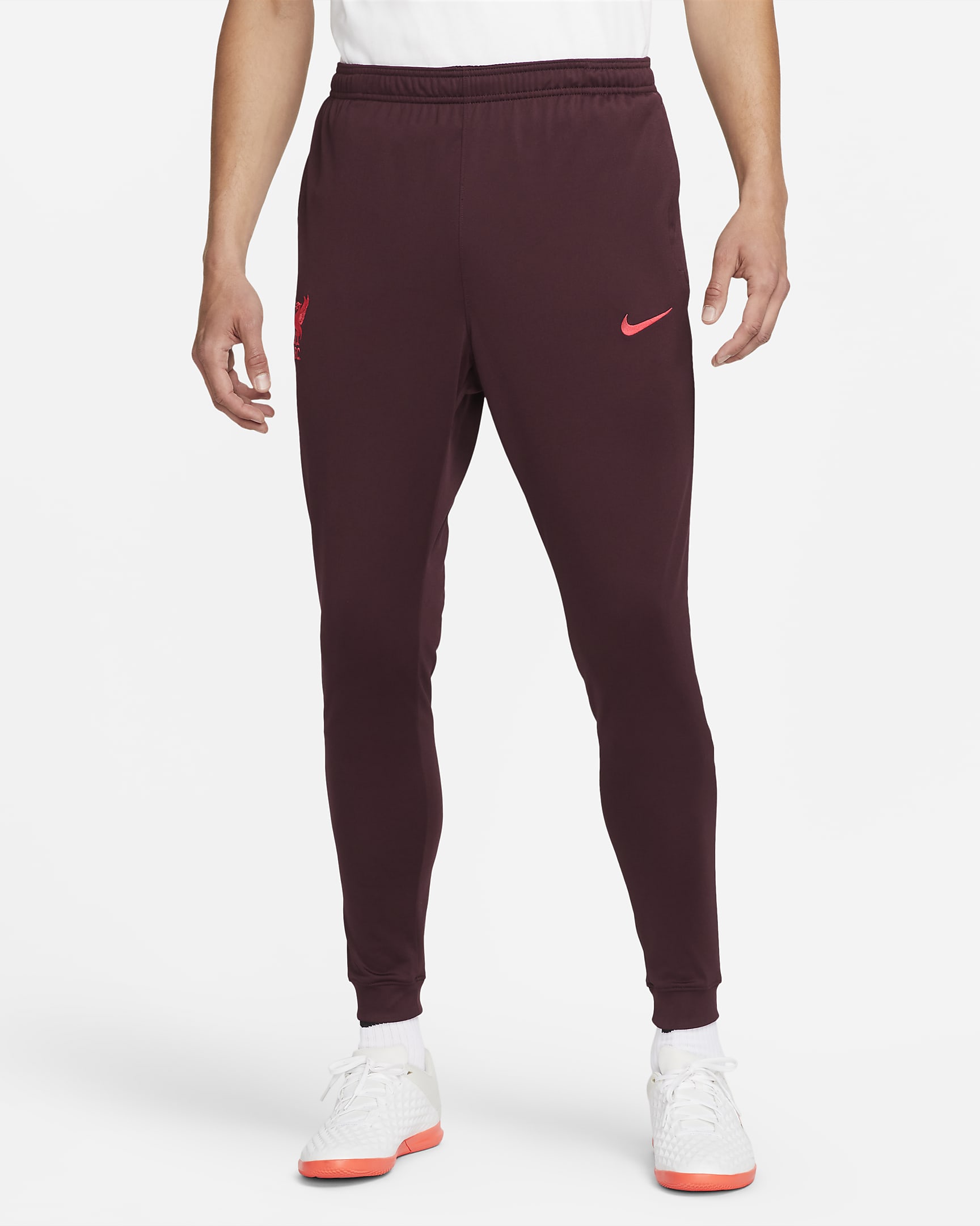 リバプール FC ストライク メンズ ナイキ Dri-FIT ニット サッカートラックパンツ - バーガンディクラッシュ/サイレンレッド