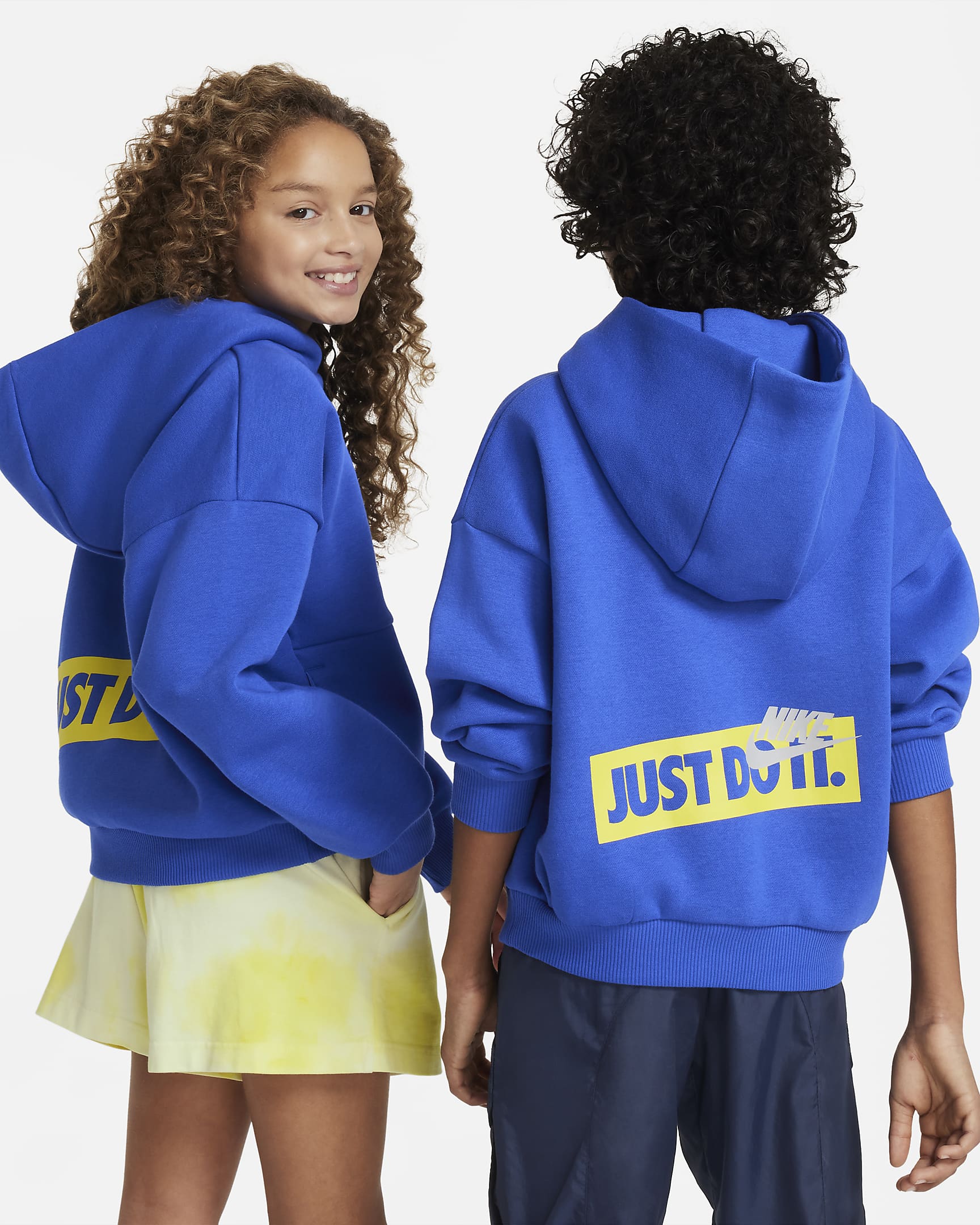 Nike Sportswear Icon Fleece Big Kids' Oversized Pullover Hoodie. Nike.com