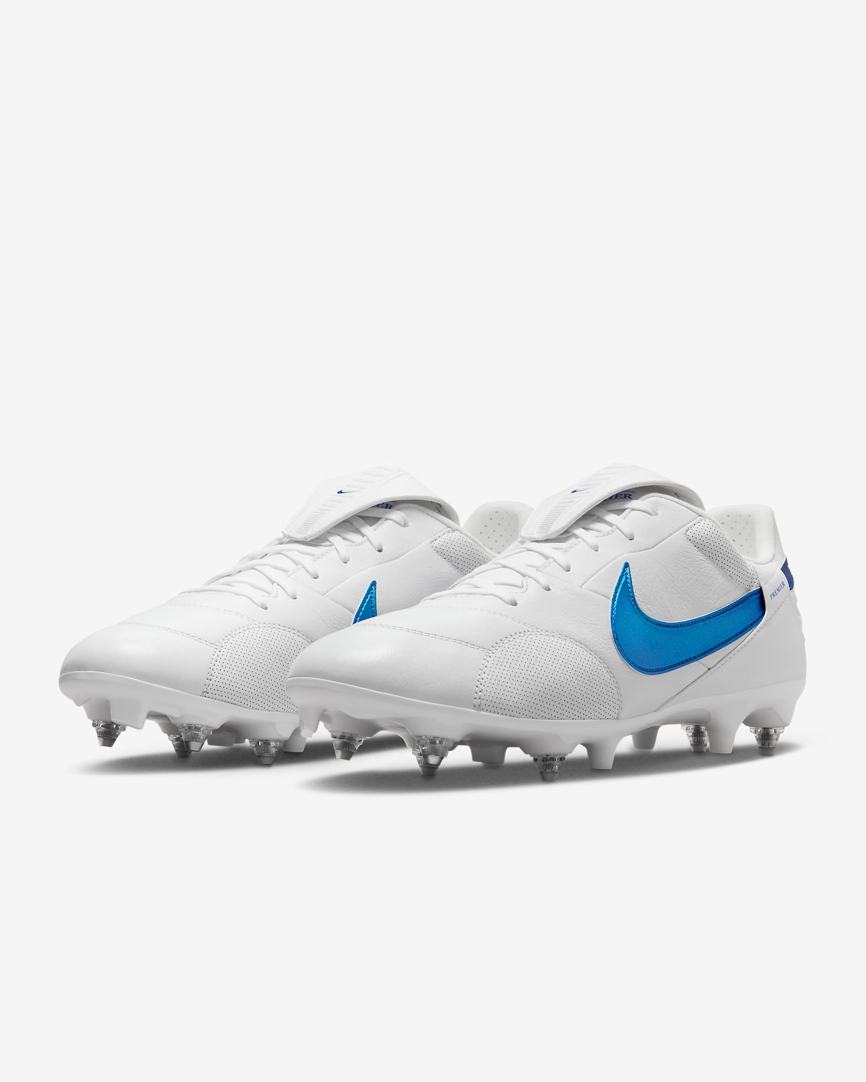 Nike Premier 3 SG-Pro Low-Top Football Boot - White/Signal Blue