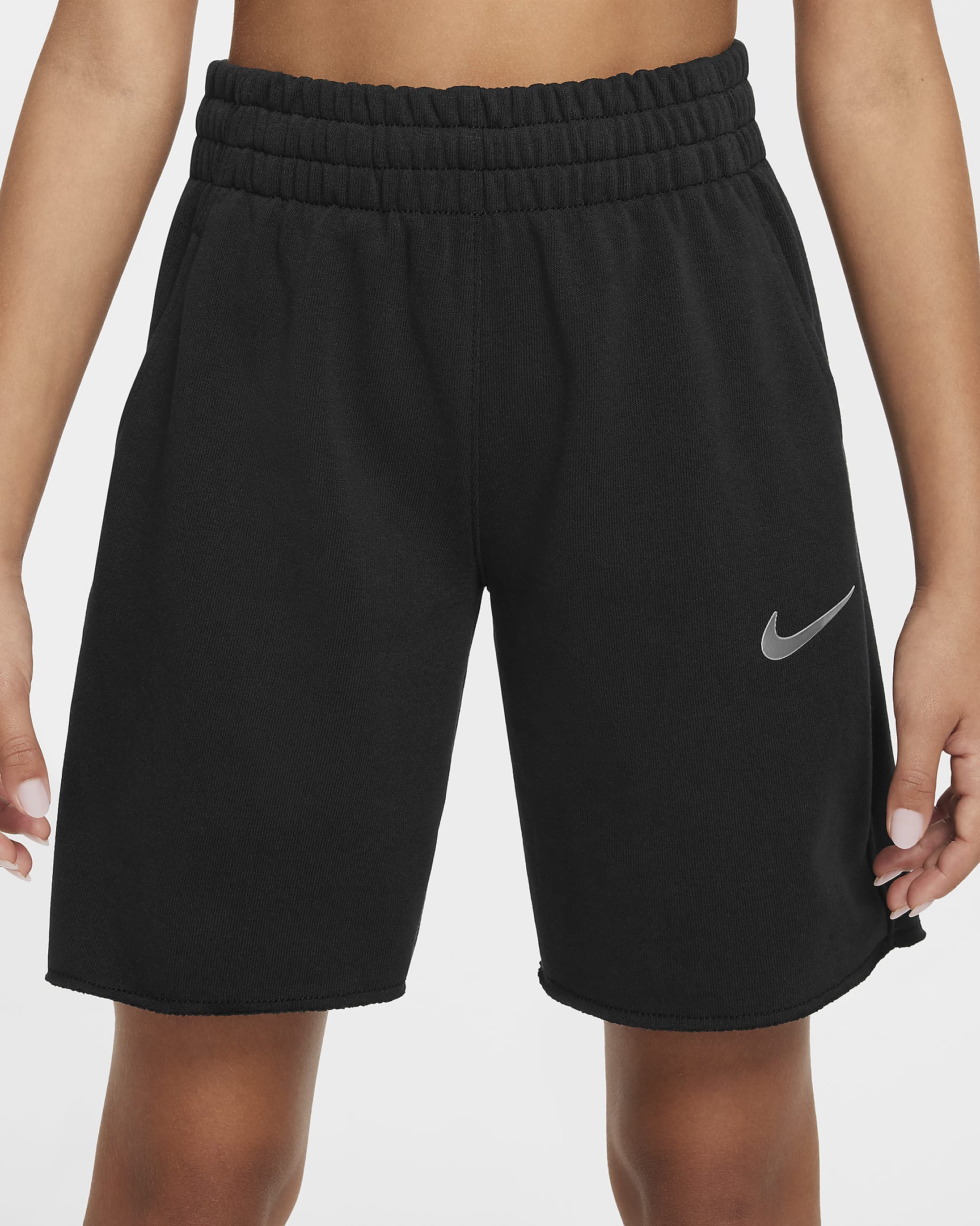 Nike Sportswear Dri-FIT Fleece-Shorts für ältere Kinder (Mädchen) - Schwarz