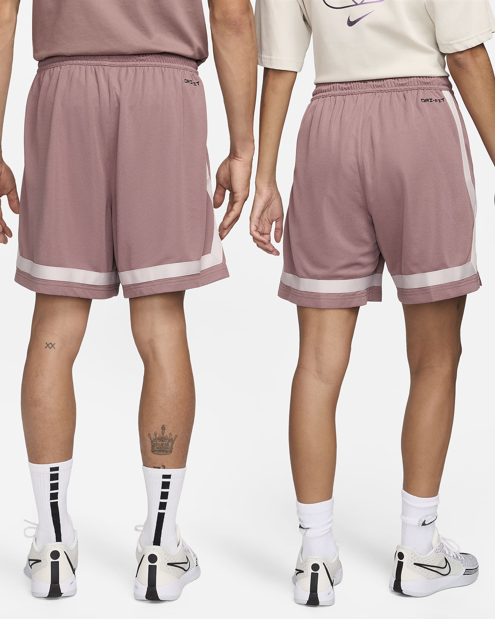 Shorts de básquetbol Sabrina Dri-FIT - Malva humeante/Blanco cumbre