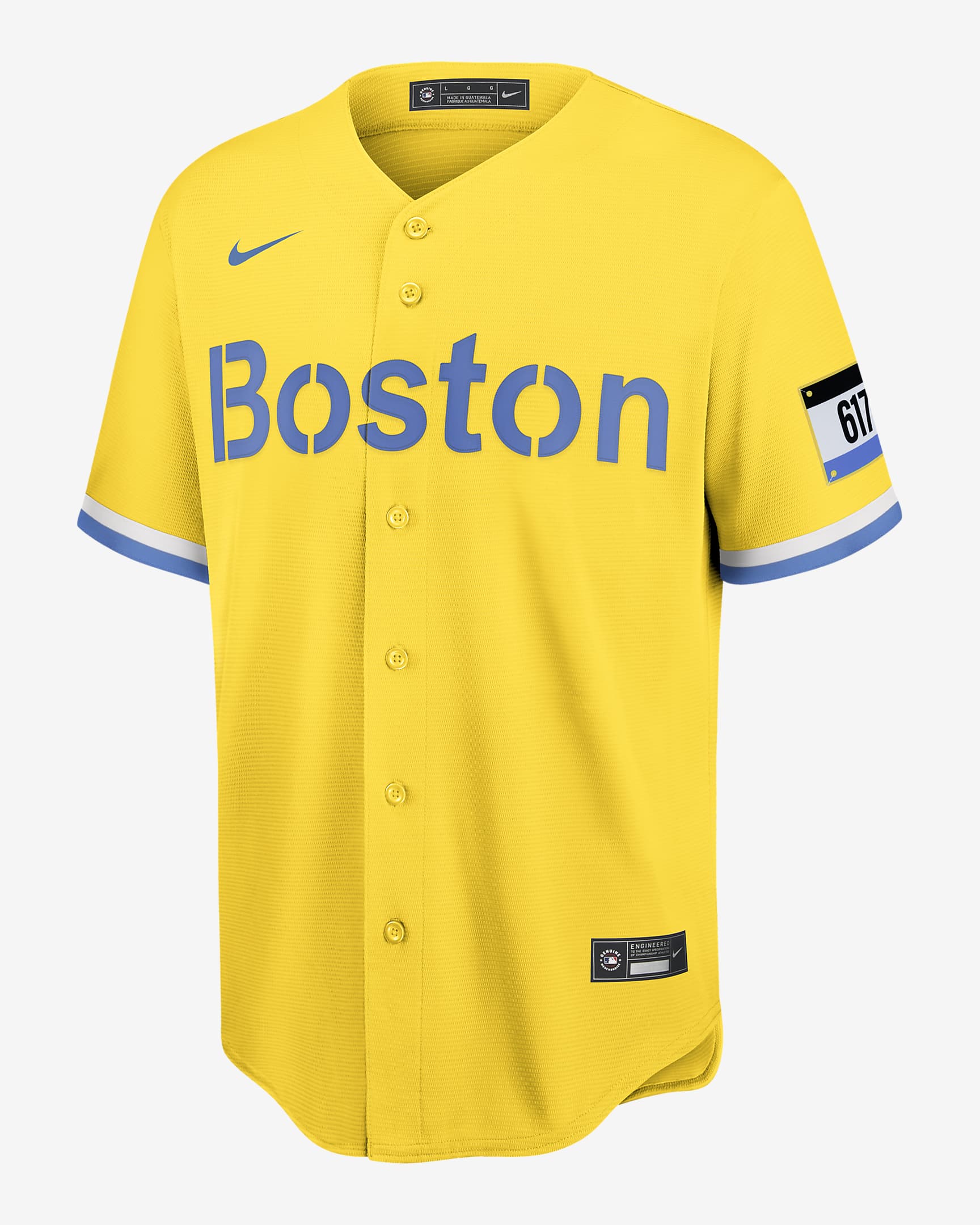 MLB Boston Red Sox City Connect Men's Replica Baseball Jersey.