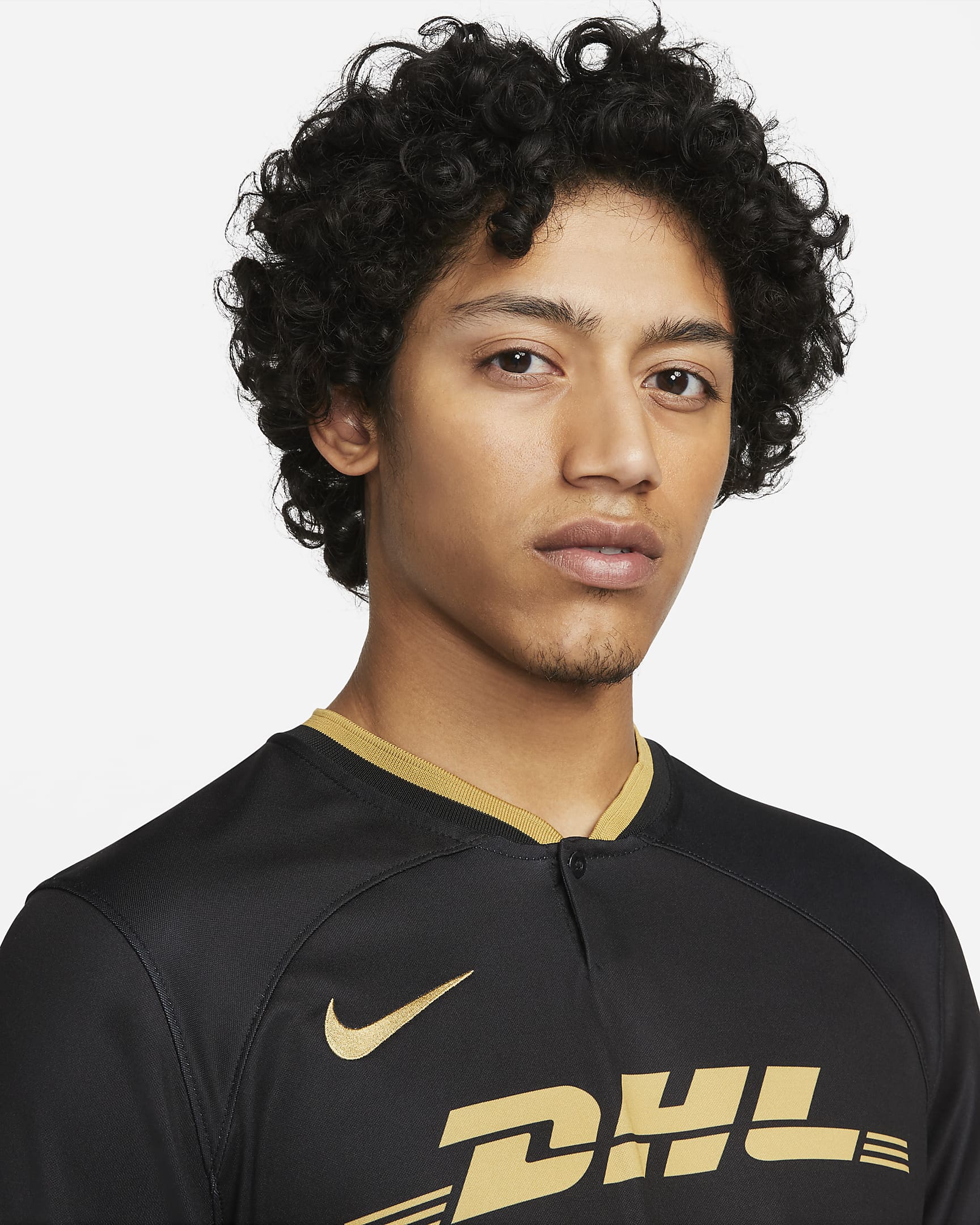 Pumas UNAM 2022/23 Stadium Third Men's Nike Dri-FIT Football Shirt - Black/Truly Gold/Truly Gold