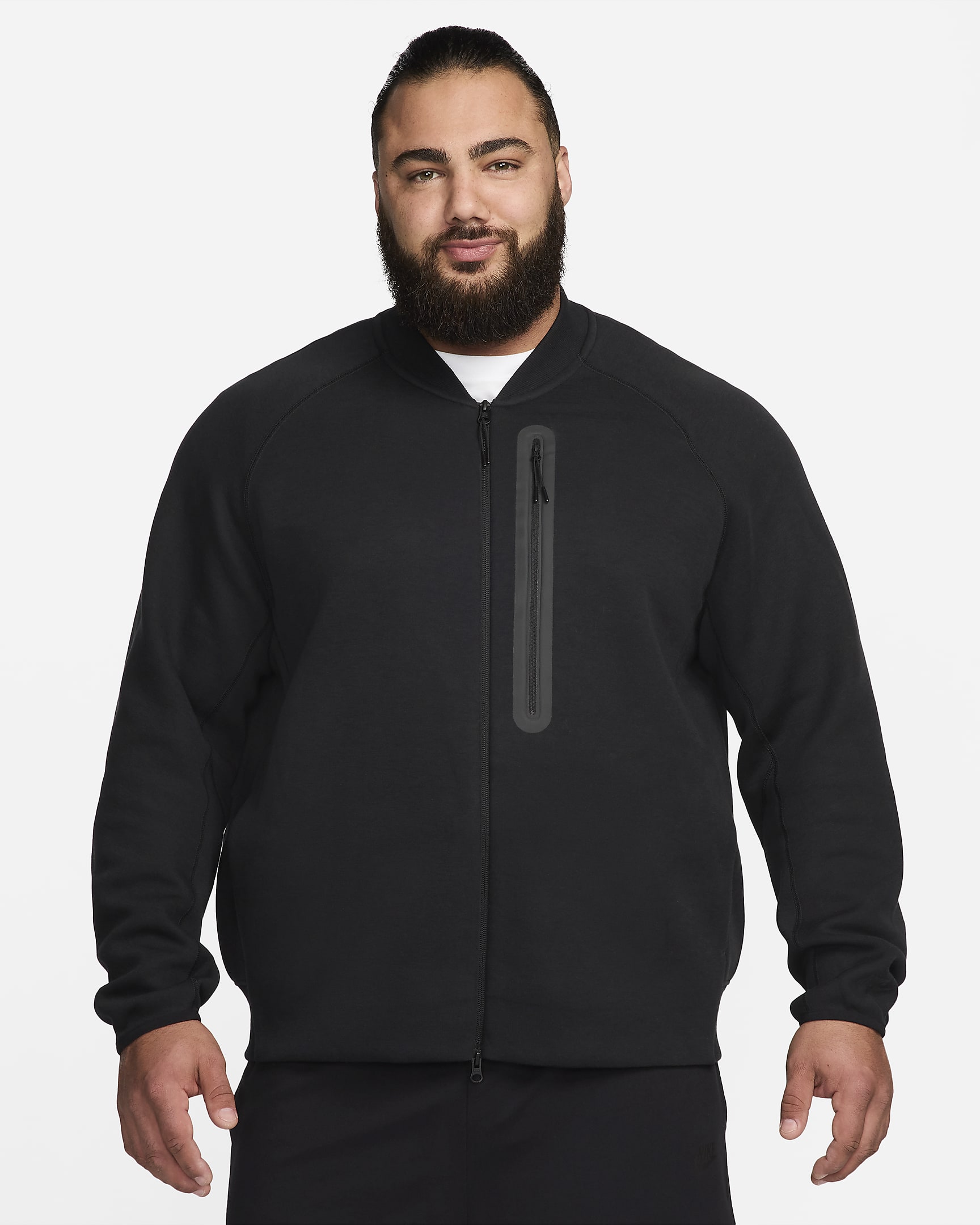 Ανδρικό τζάκετ bomber Nike Sportswear Tech Fleece - Μαύρο/Μαύρο