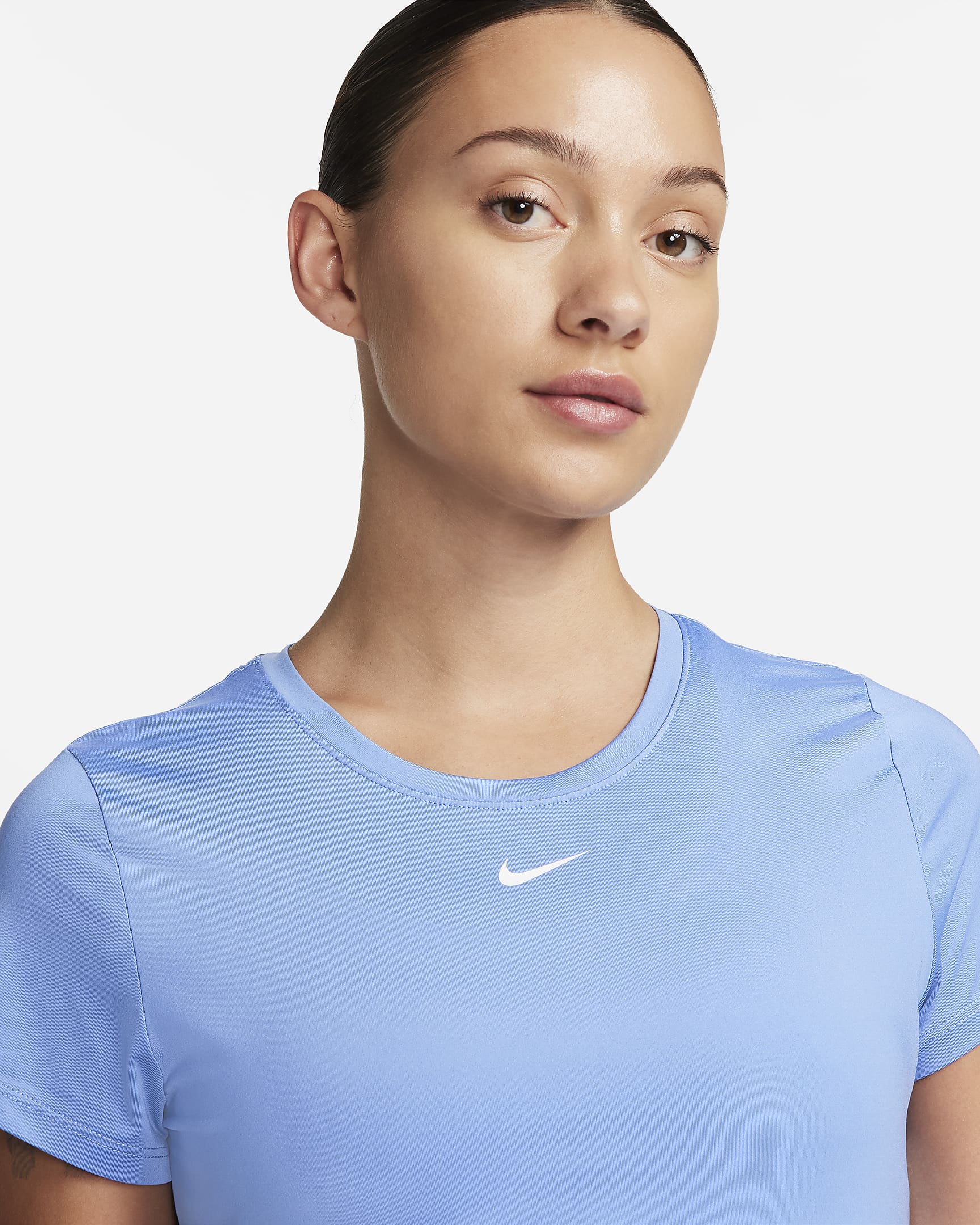 Nike Dri-FIT One Womens Slim-Fit Short-Sleeve Top. Nike LU