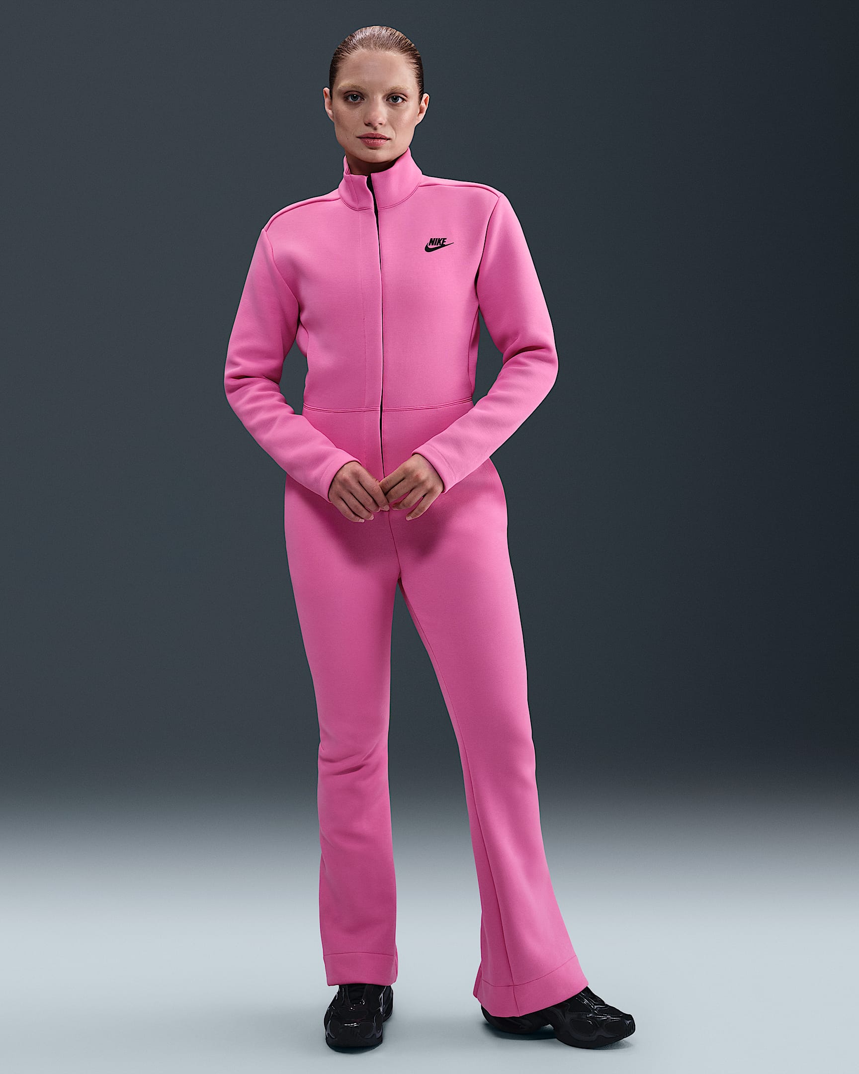 Nike Sportswear Tech Fleece Women's Jumpsuit - Playful Pink/Black