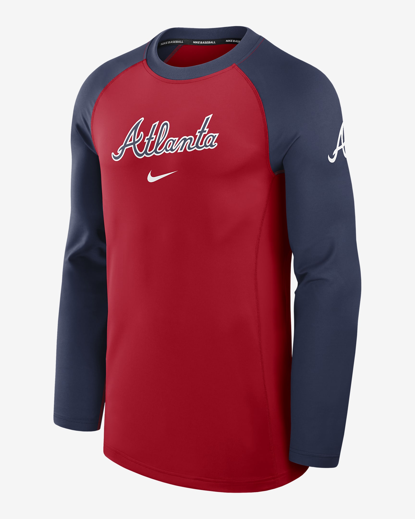 Atlanta Braves Authentic Collection Game Time Men's Nike Dri-FIT MLB Long-Sleeve T-Shirt - Red