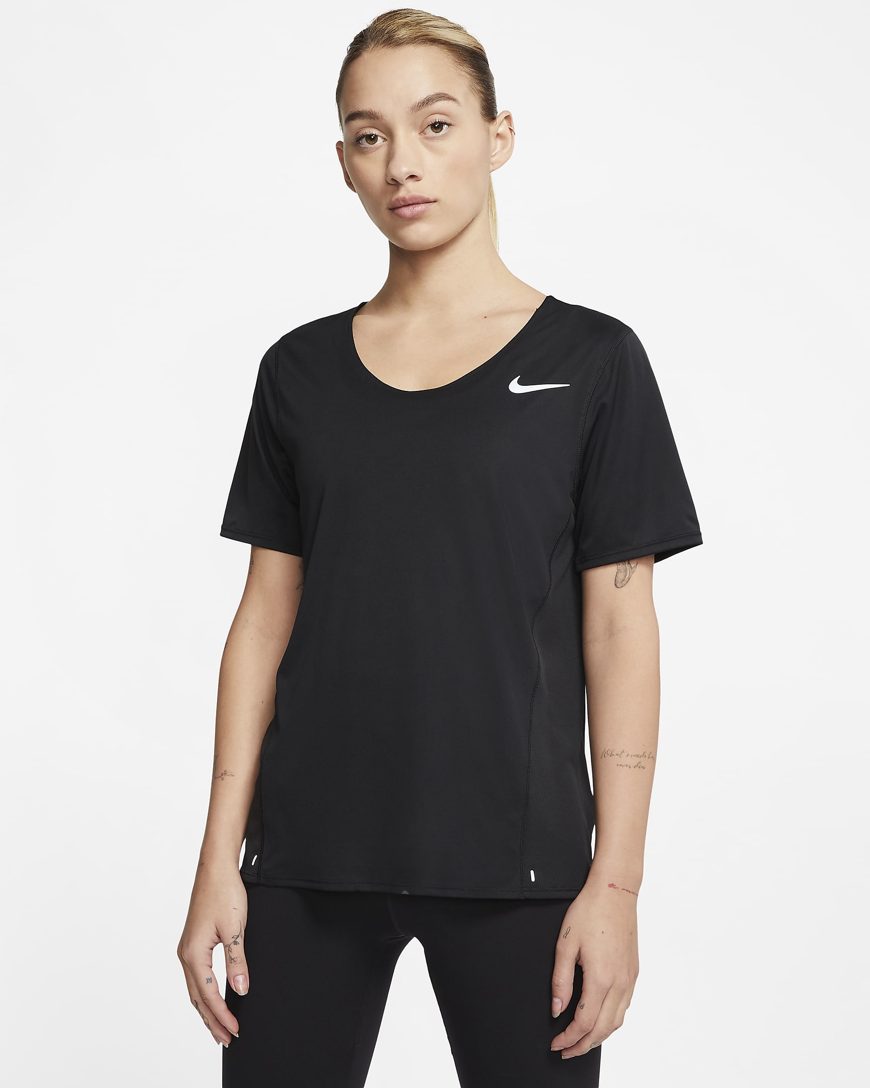 Nike City Sleek Women's Short-Sleeve Running Top - Black