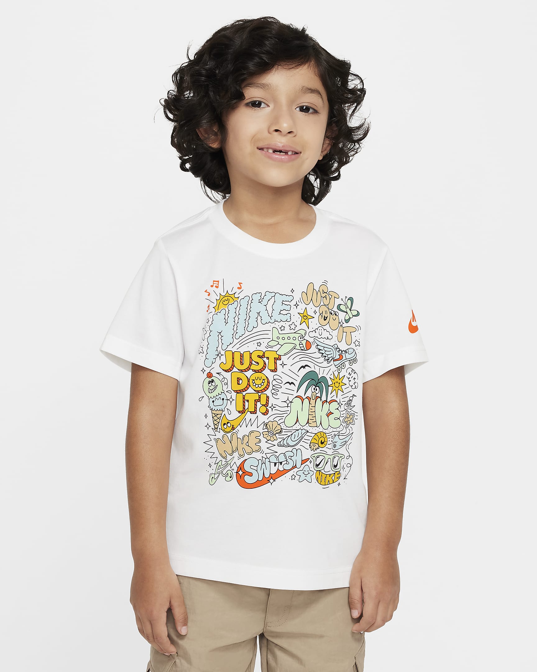 Nike Little Kids' Doodlevision T-Shirt - White