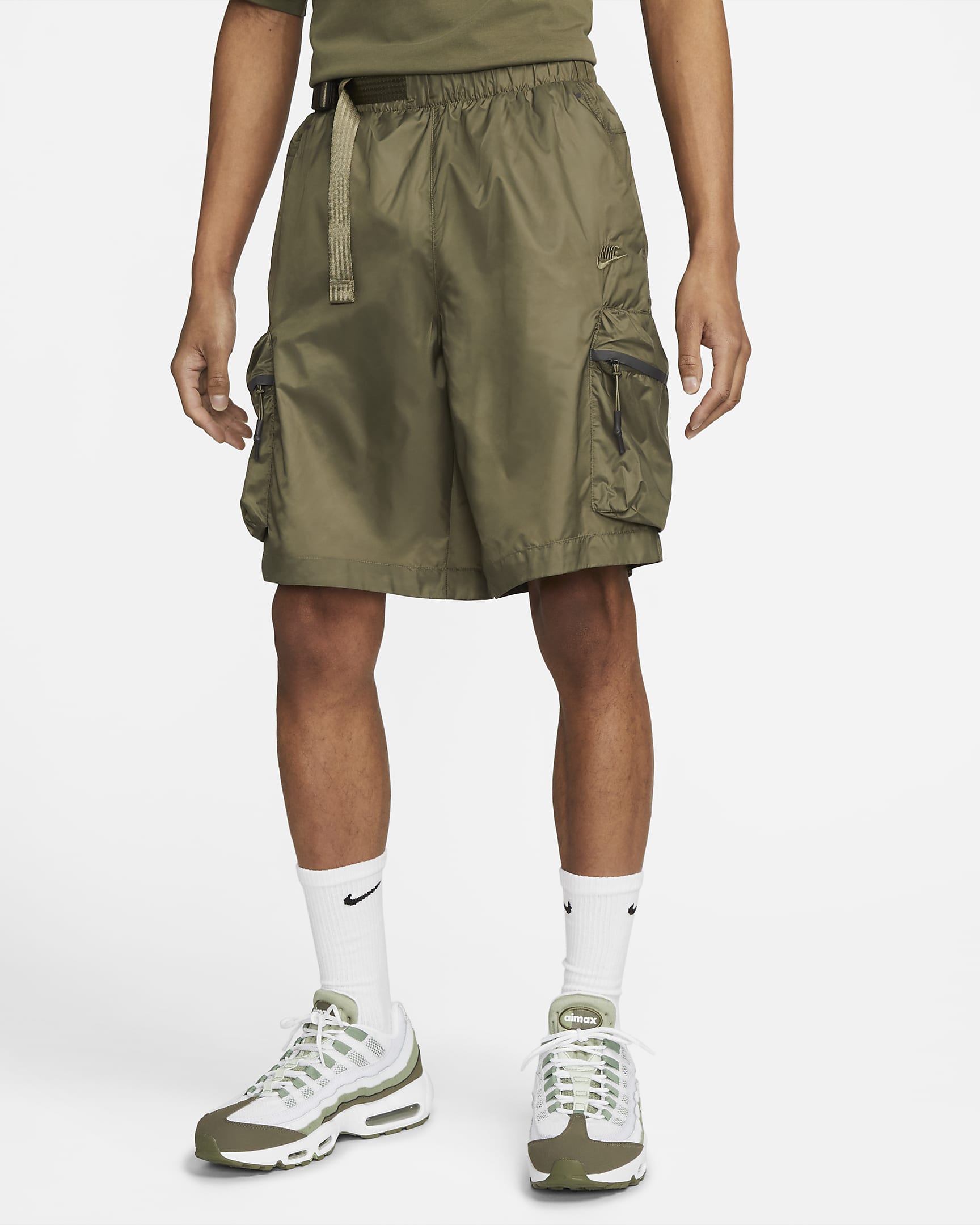 Nike Sportswear Tech Pack Men's Woven Utility Shorts - Medium Olive/Medium Olive/Black/Medium Olive