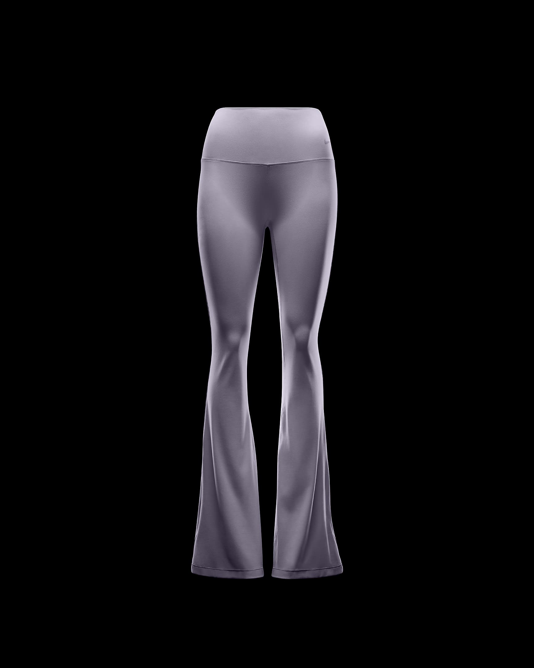 Leggings de tiro alto acampanados para mujer Nike Zenvy - Mena violeta claro/Negro