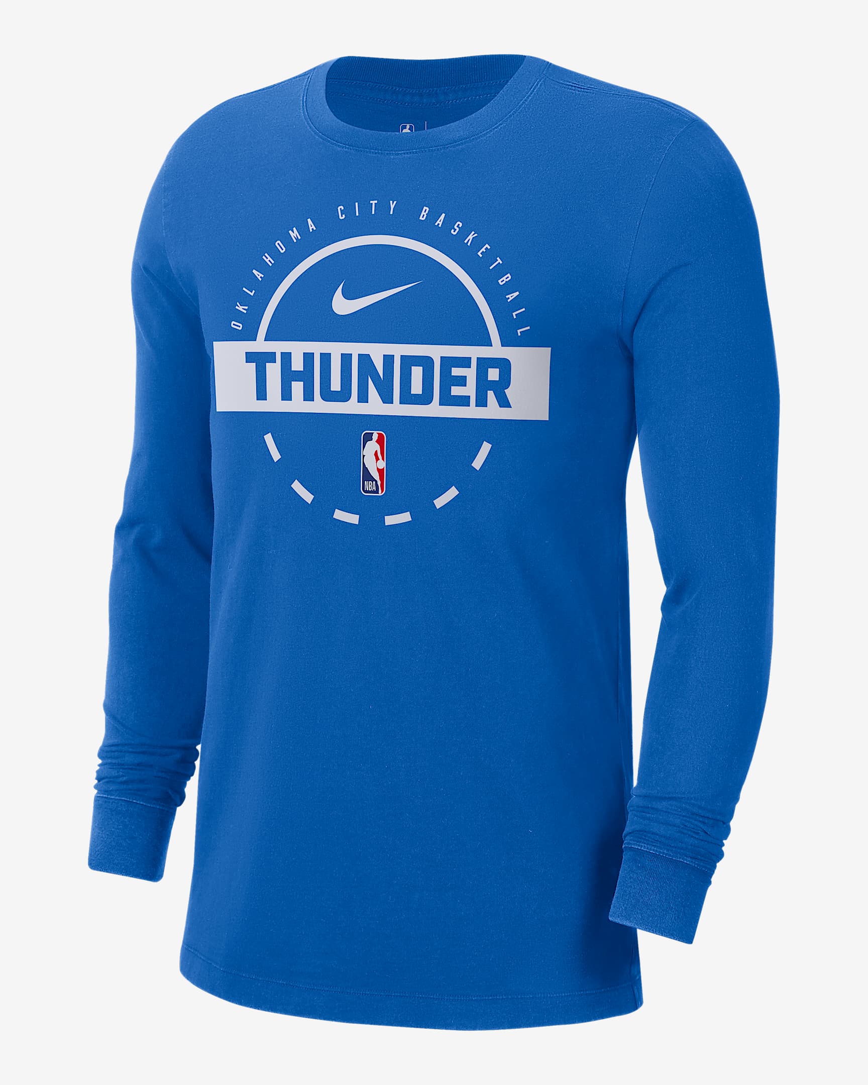 Oklahoma City Thunder Men's Nike NBA Practice Long-Sleeve T-Shirt - Signal Blue