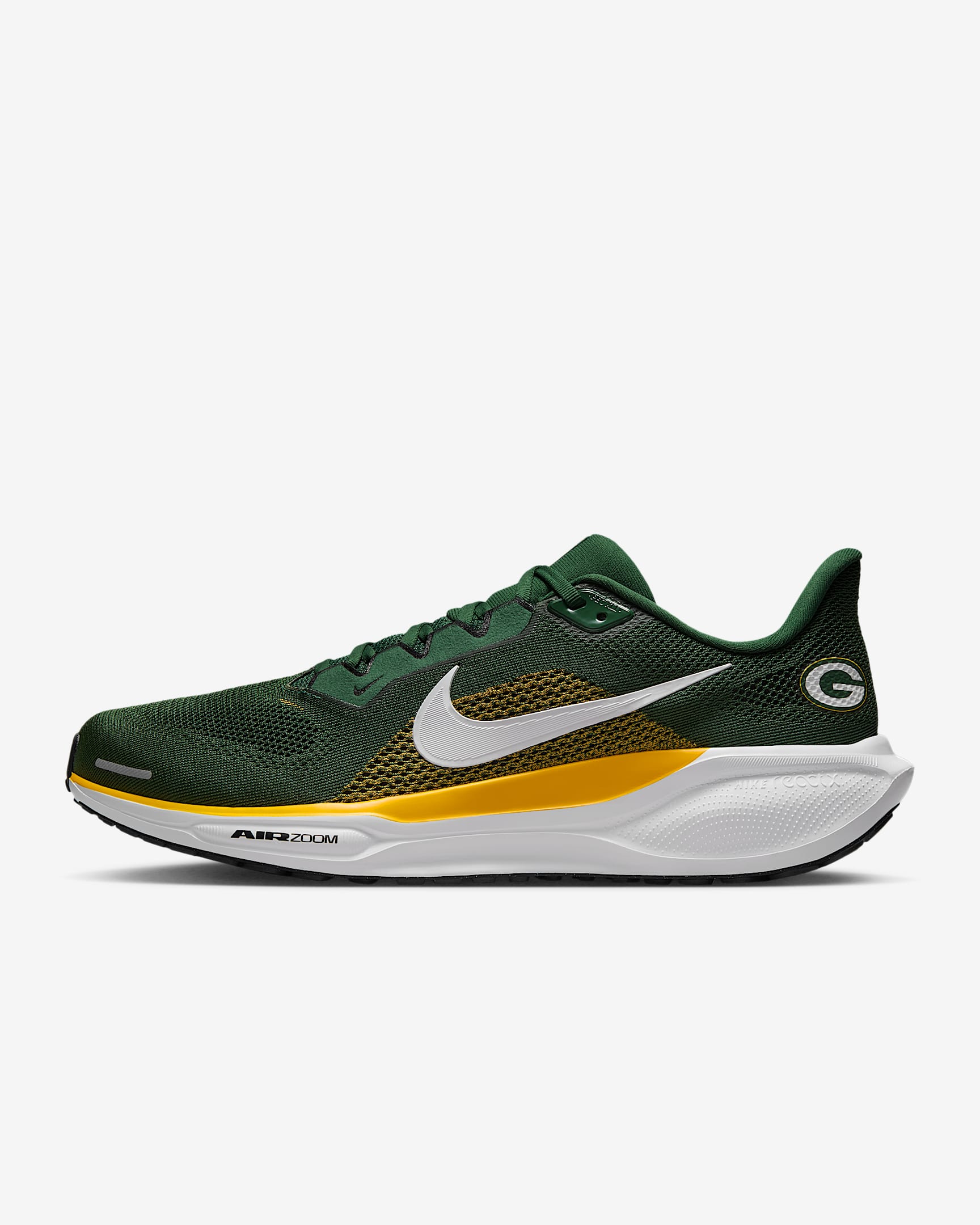 Green Bay Packers Pegasus 41 Men's Nike NFL Road Running Shoes - Fir/University Gold/Black
