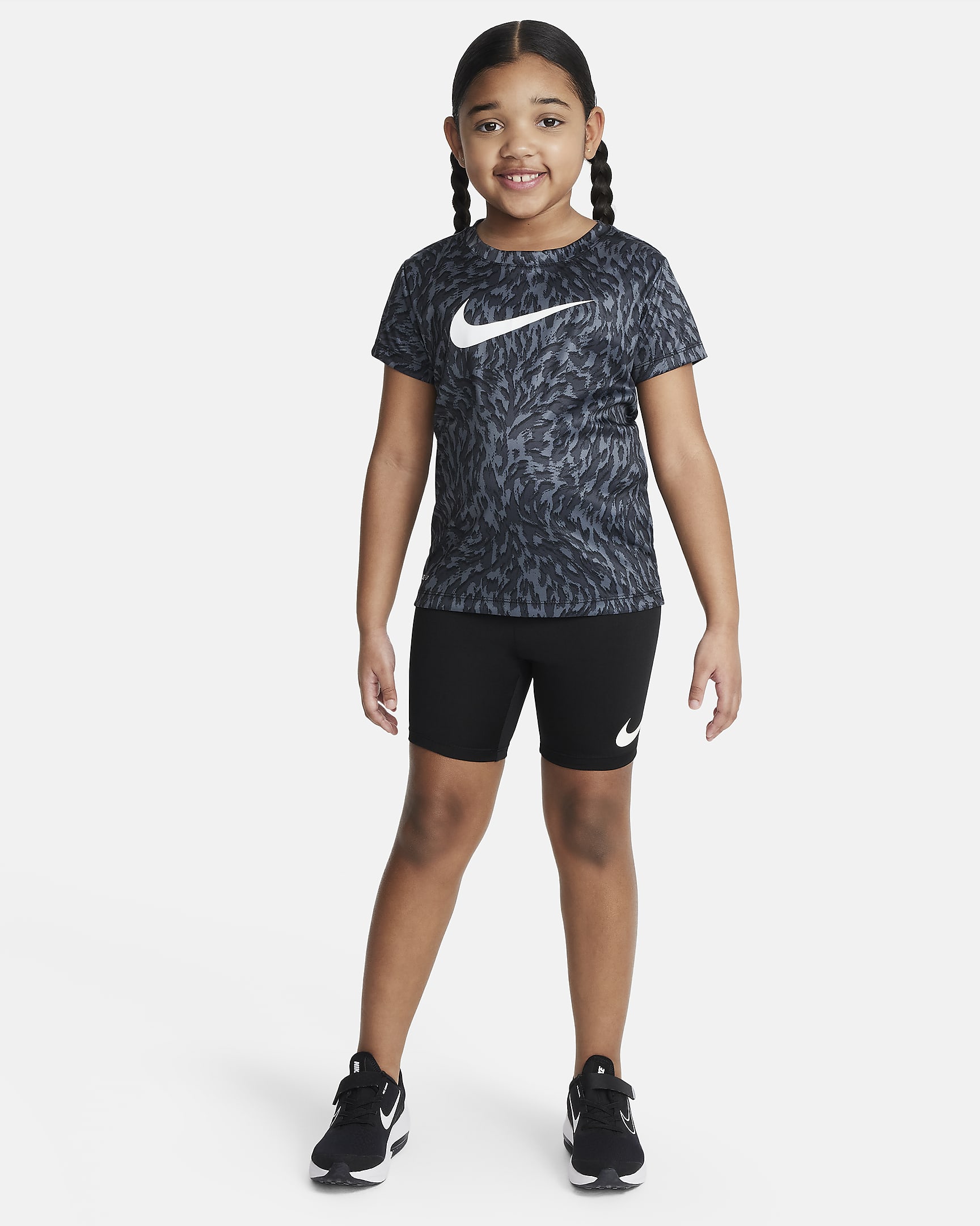 Nike DriFIT Veneer Little Kids' Bike Shorts Set.