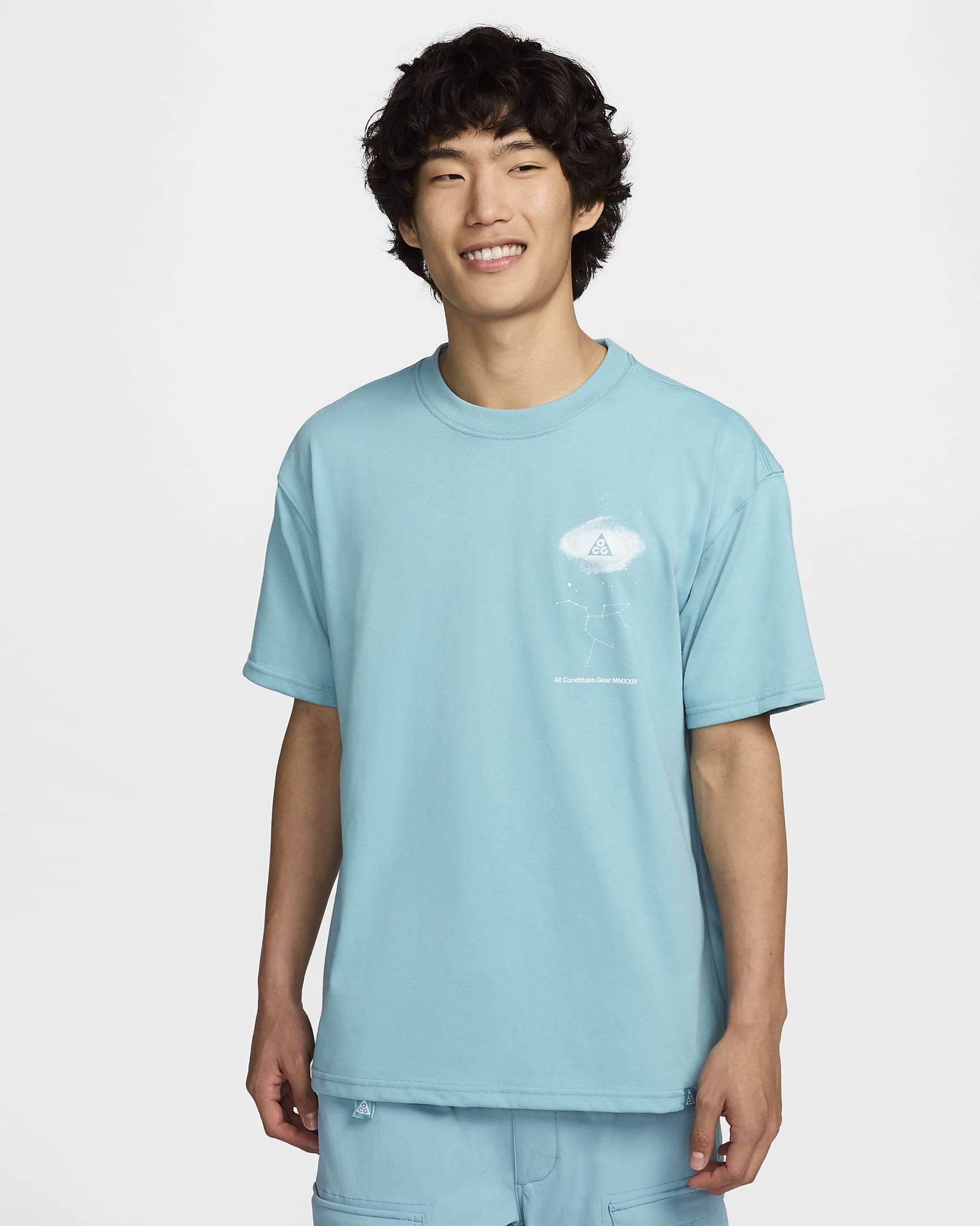 เสื้อยืด Dri-FIT ผู้ชาย Nike ACG - Denim Turquoise