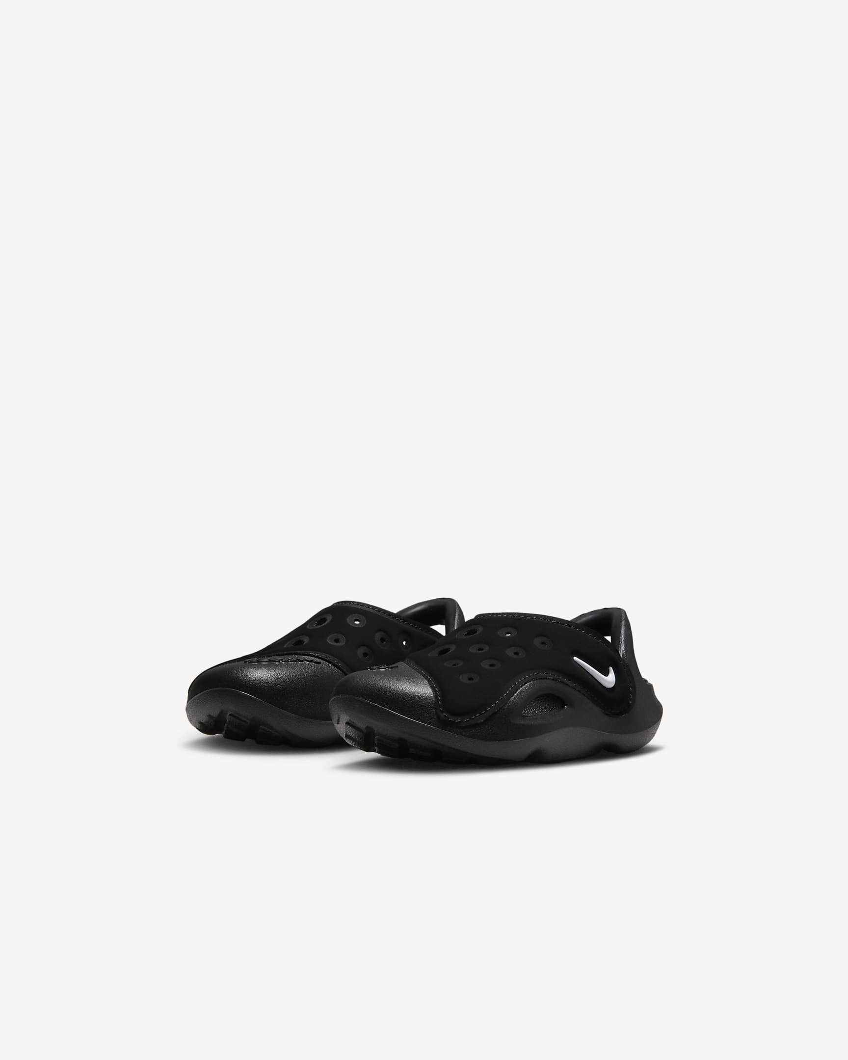 Nike Aqua Swoosh sandal til sped-/småbarn - Svart/Anthracite/Hvit