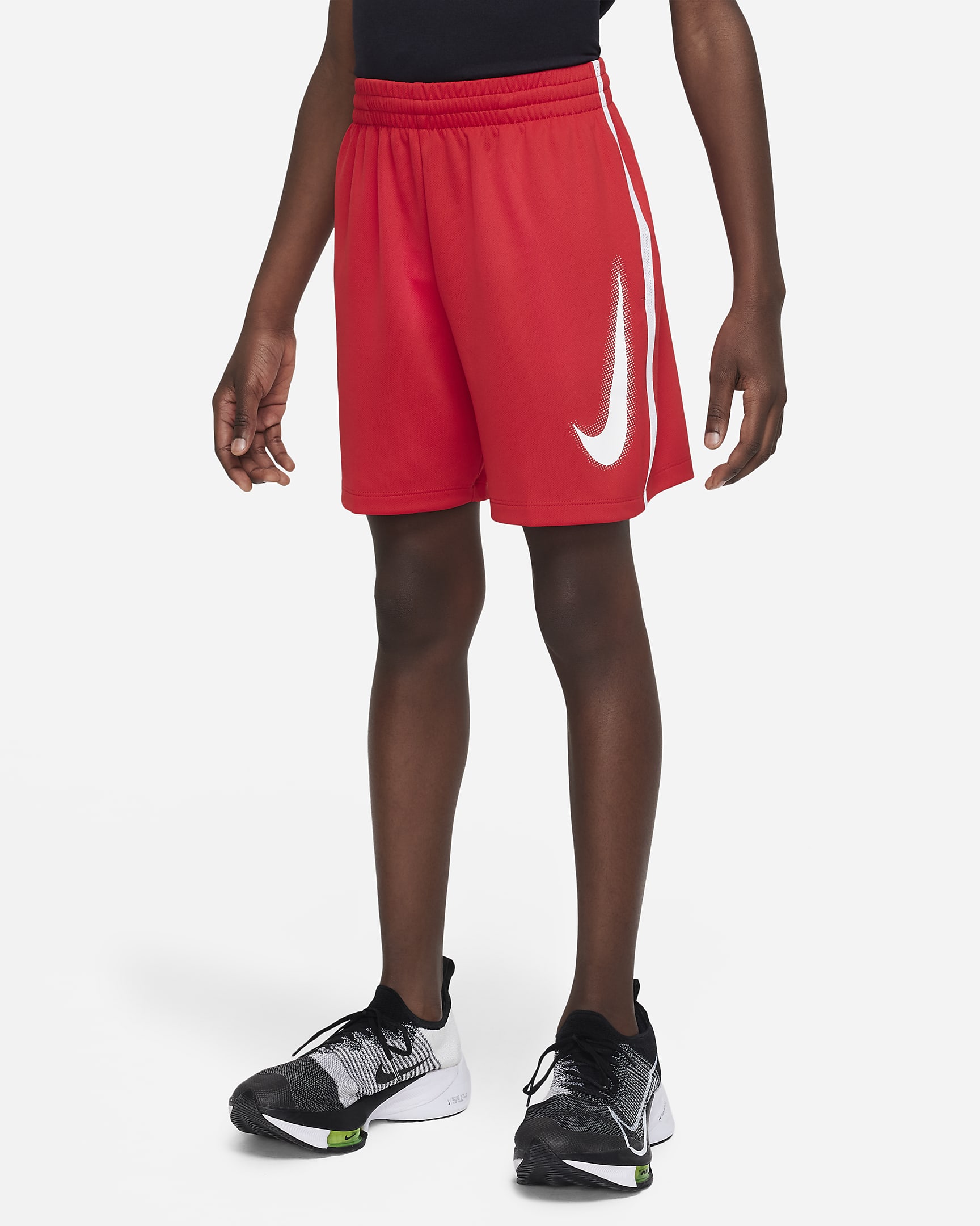 Nike Multi Big Kids' (Boys') Dri-FIT Graphic Training Shorts - University Red/White/White