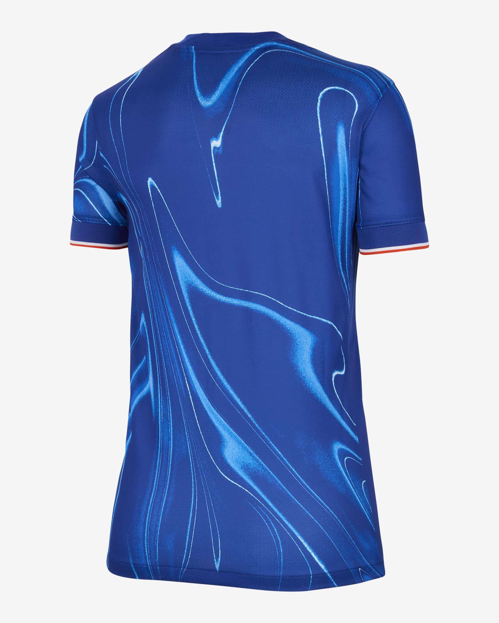 Chelsea FC 2024 Stadium (hjemmedrakt) Nike Dri-FIT Replica fotballdrakt til dame - Rush Blue/Team Orange/Hvit