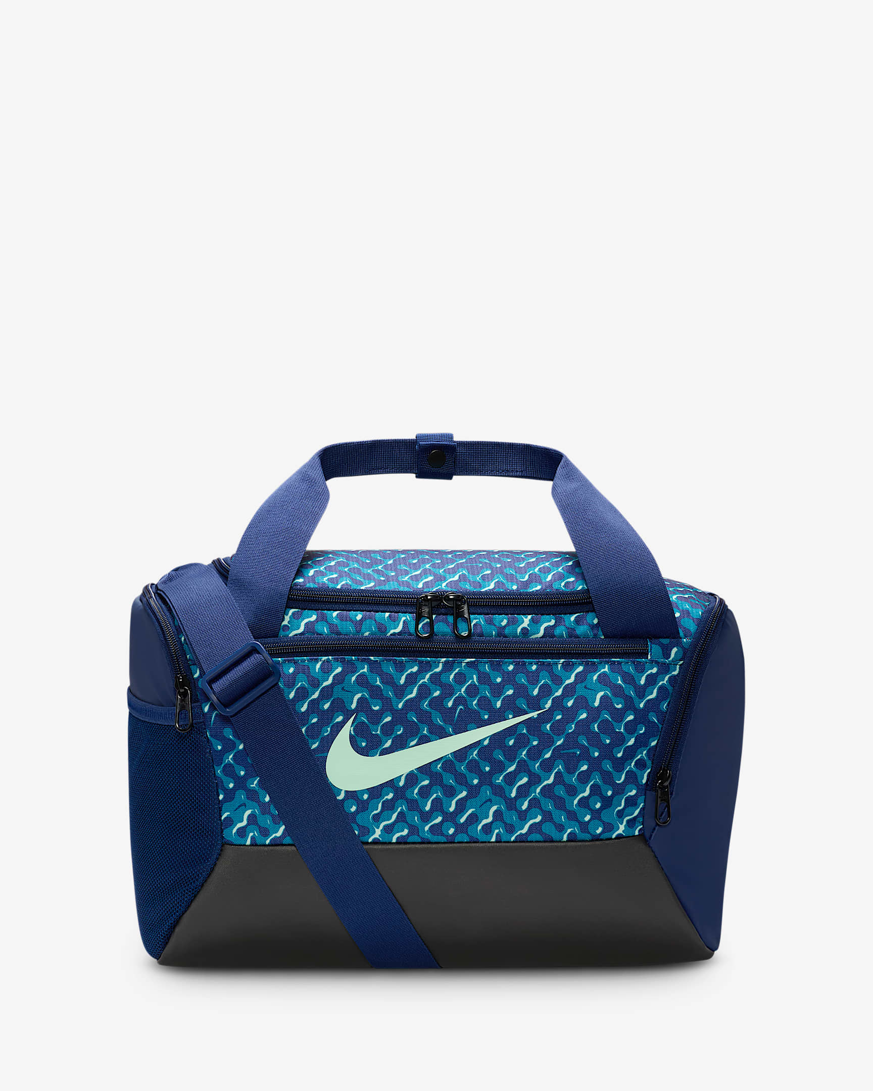 Sac de sport Nike Brasilia (très petite taille, 25 L) - Blue Void/Noir/Mint Foam