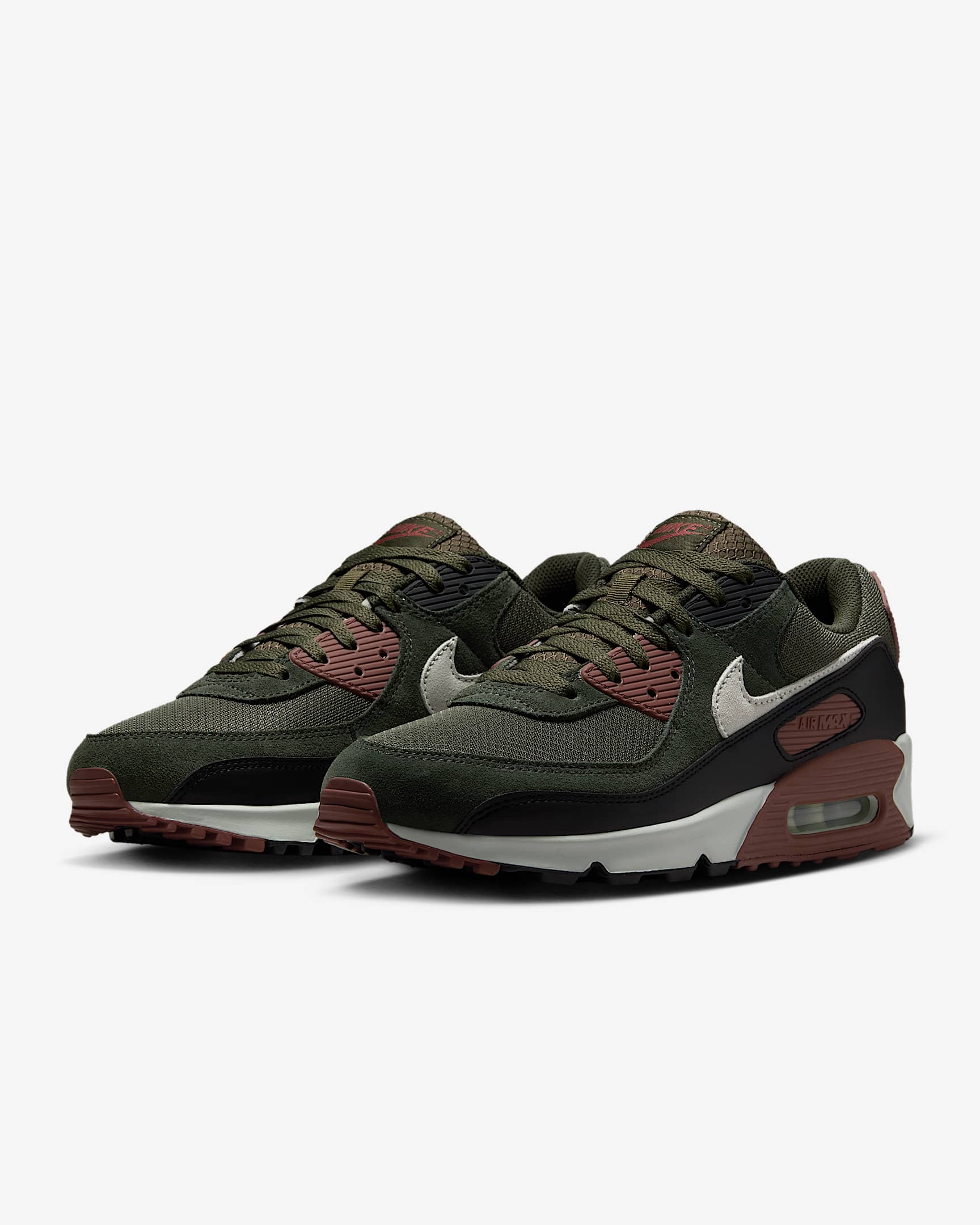 Nike Air Max 90 Men's Shoes - Cargo Khaki/Red Sepia/Sequoia/Light Silver