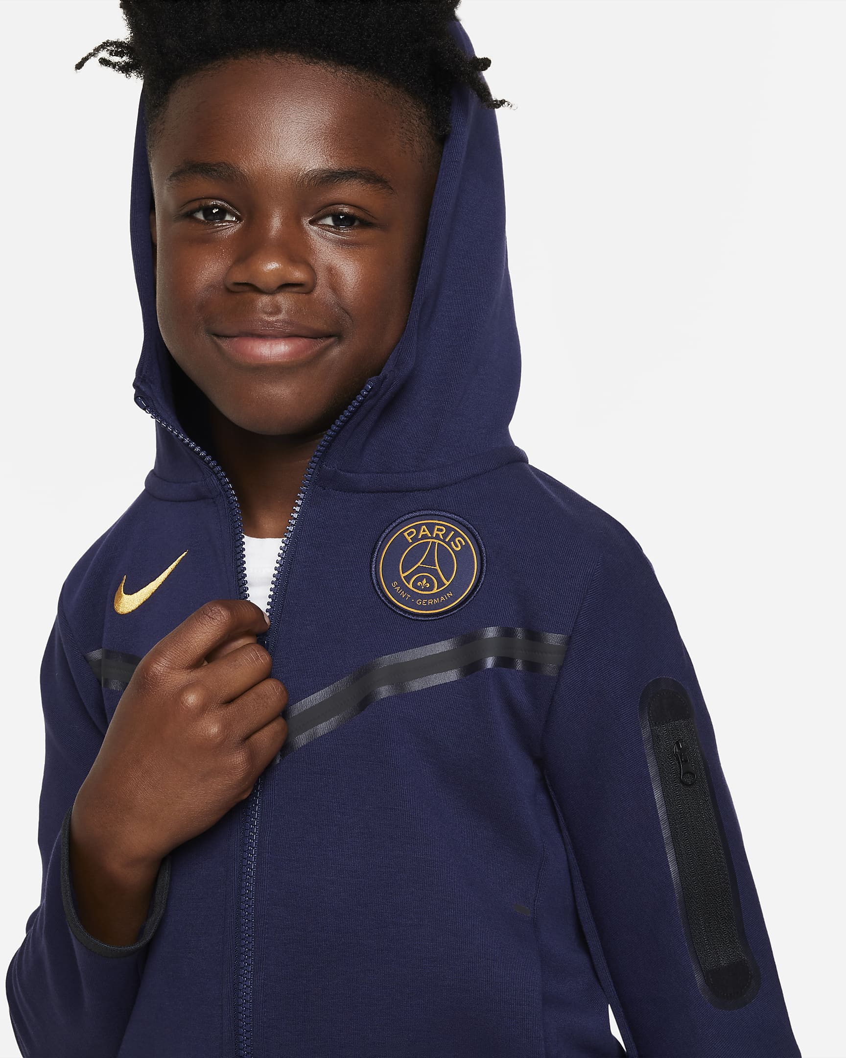 Paris Saint-Germain Tech Fleece Older Kids' (Boys') Nike Full-Zip ...