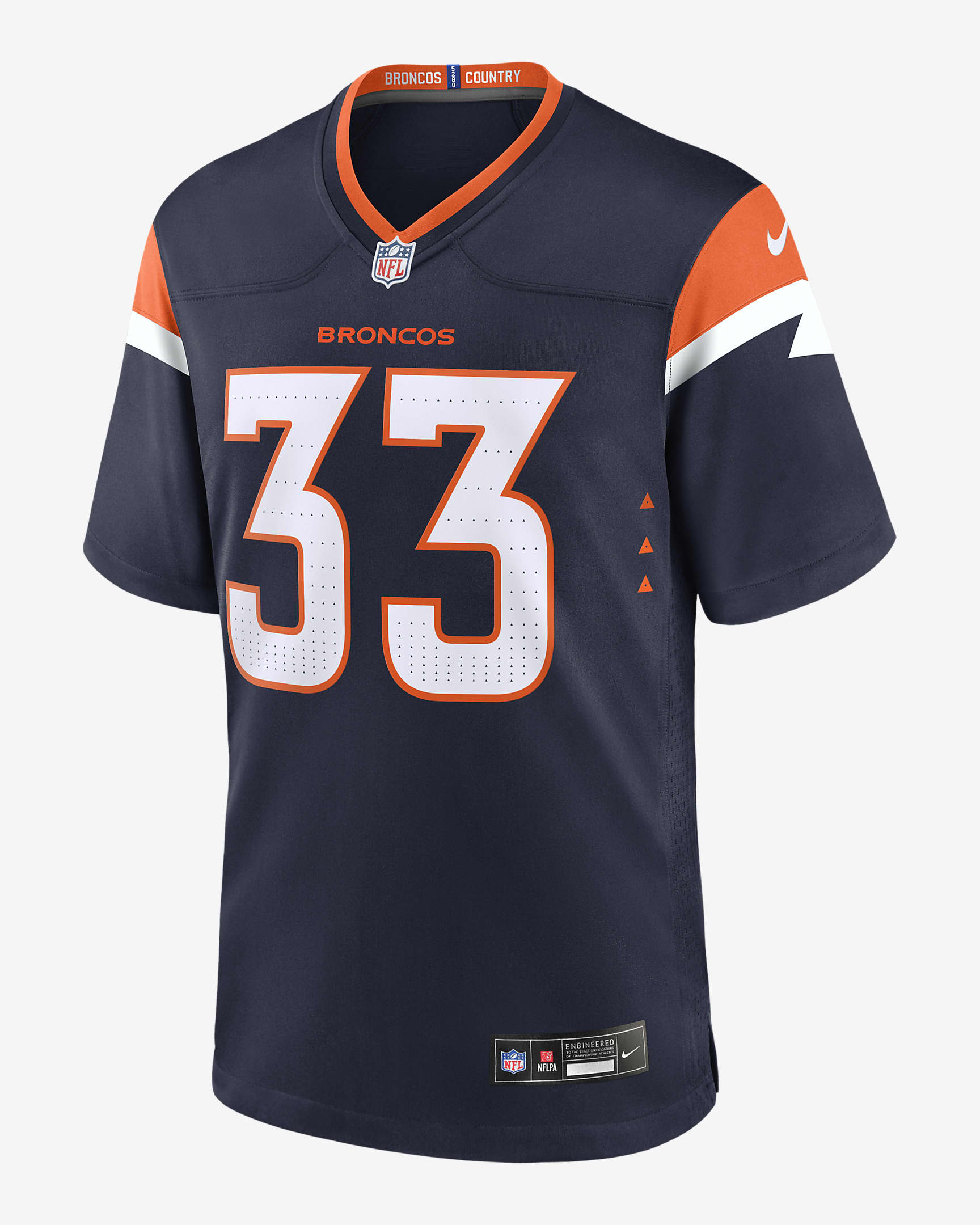 Jersey de fútbol americano Nike de la NFL Game para hombre Javonte Williams Denver Broncos - Azul marino