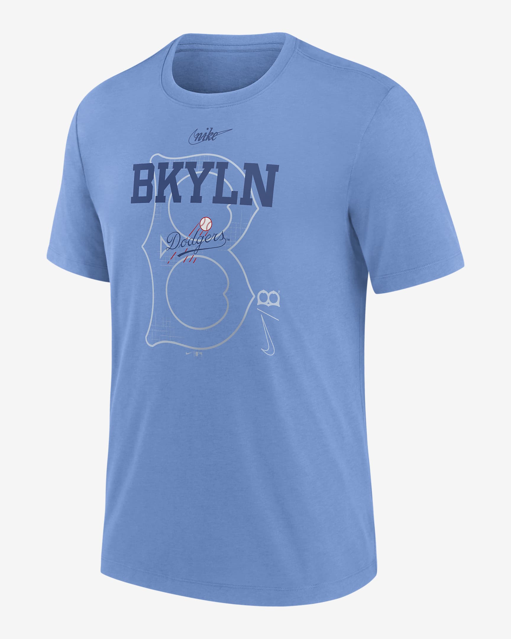 Nike Rewind Retro (MLB Brooklyn Dodgers) Men's T-Shirt - Blue